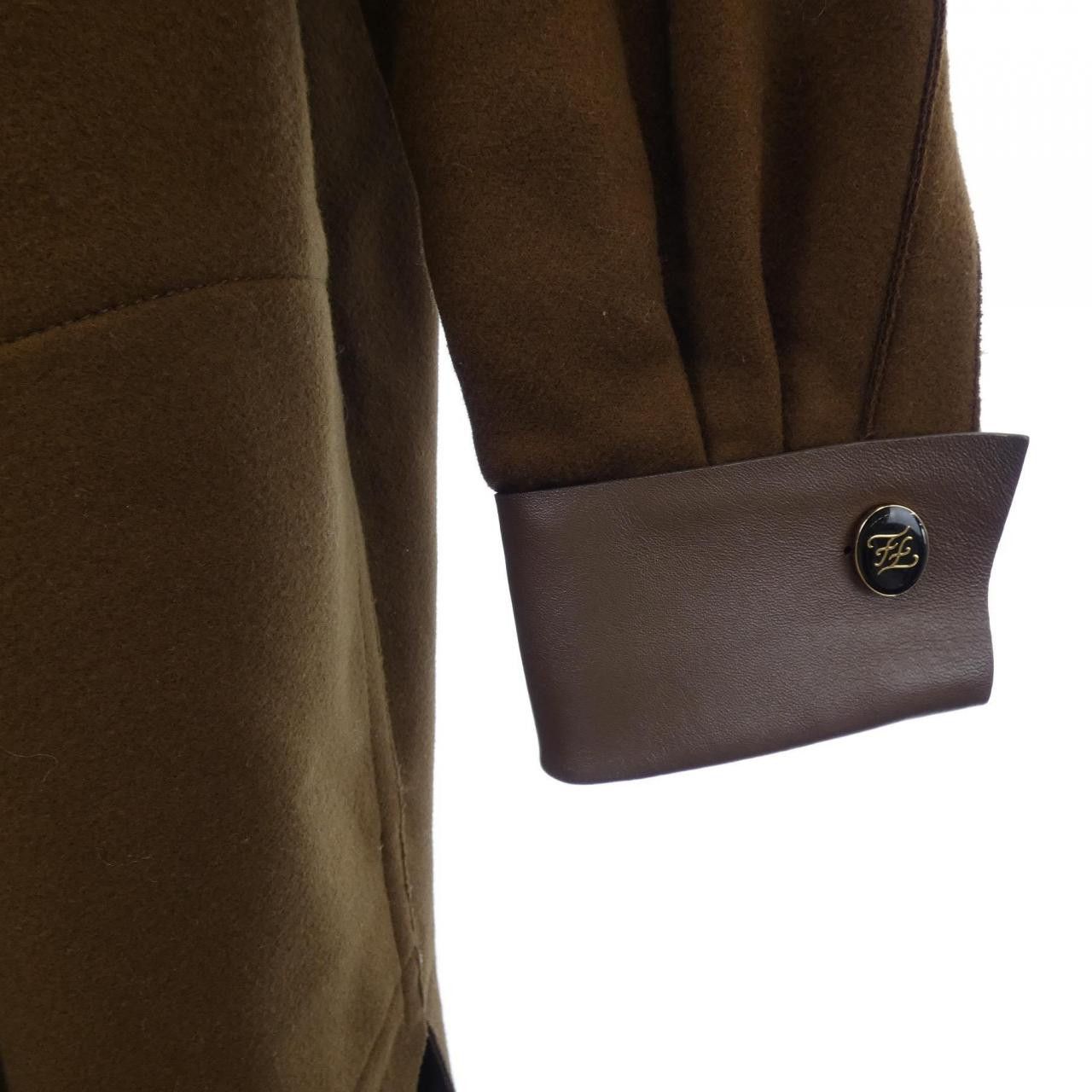 Fendi Fendi Fendi Cashmere Blend Coat Textile Outerwear FF8681A8GC DUTY FREE for USA Size ONE SIZE - 6 Thumbnail