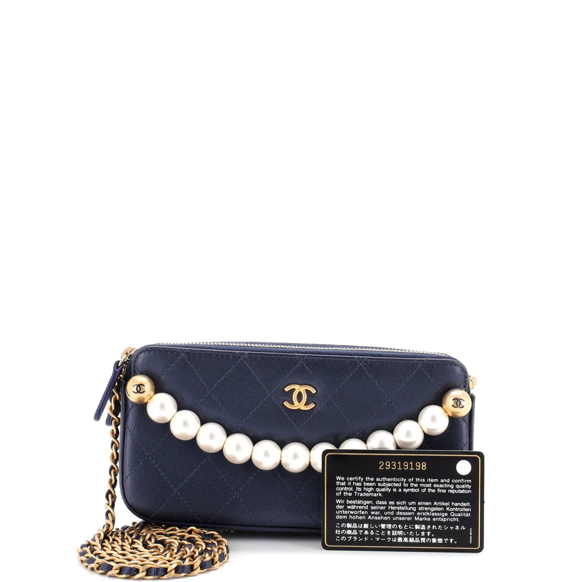 Chanel Chic Pearls Double Zip Clutch with Chain Size ONE SIZE - 2 Thumbnail