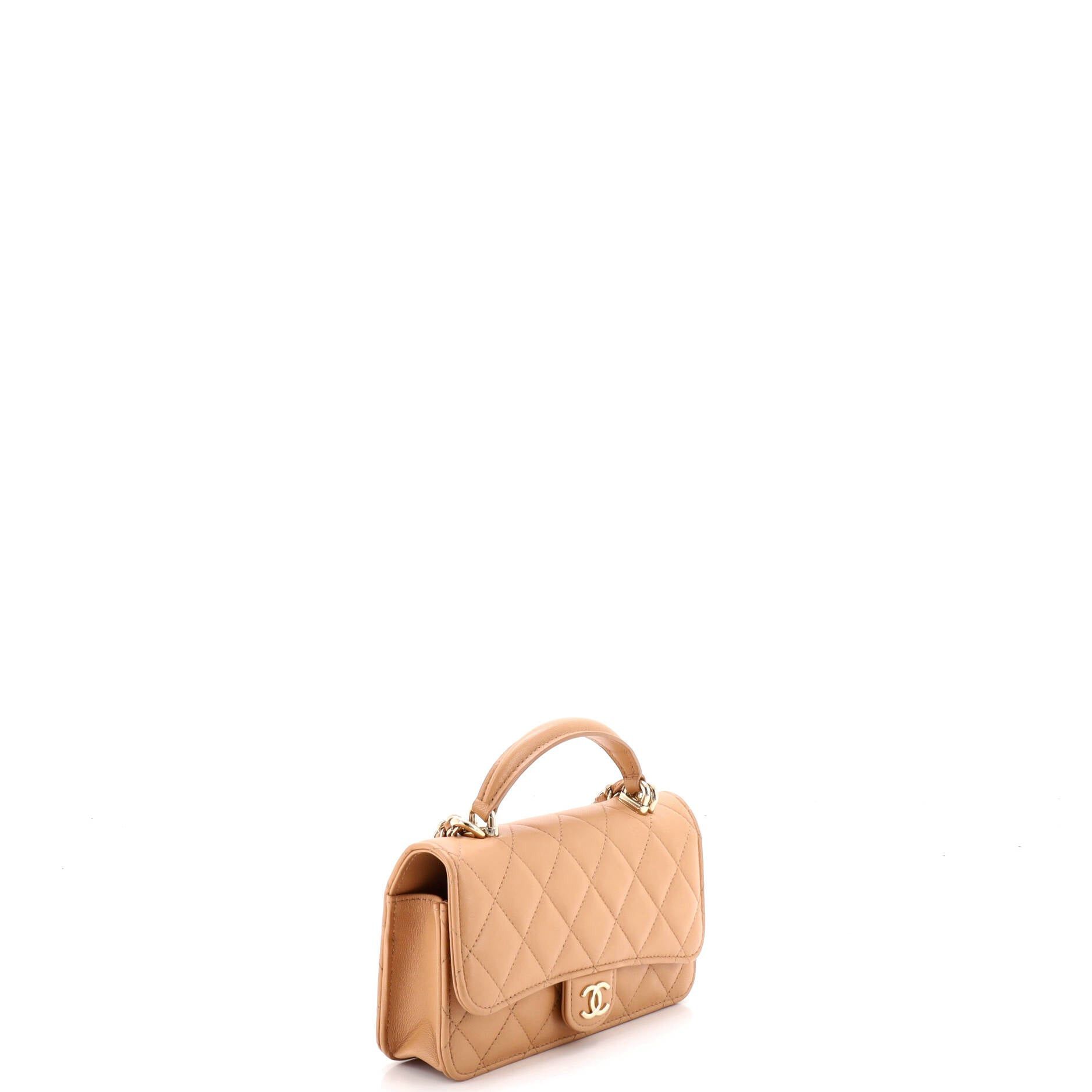 Chanel Classic Top Handle Flap Phone Holder with Chain Size ONE SIZE - 2 Thumbnail