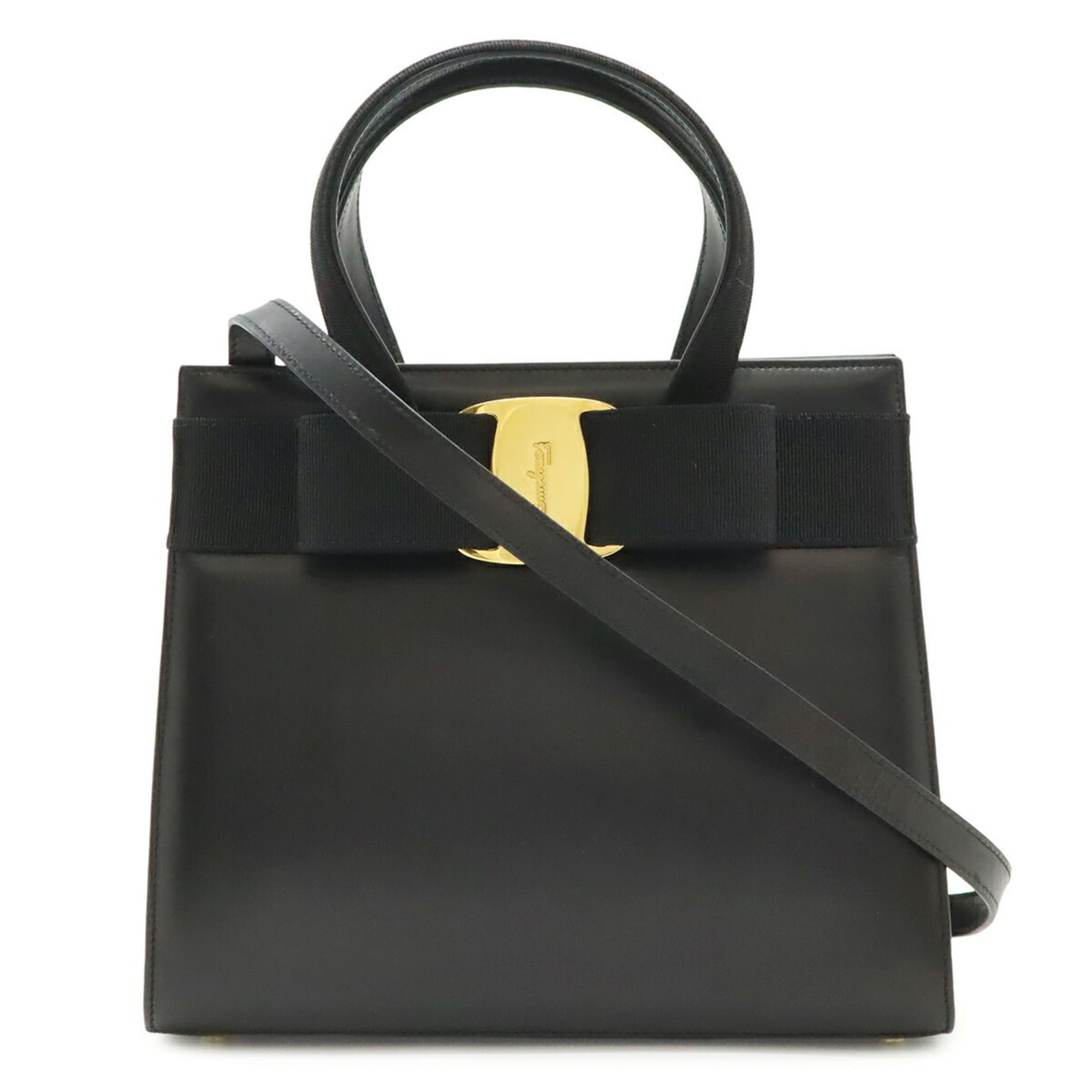 Salvatore Ferragamo Salvatore Ferragamo Vara handbag/shoulder bag, leather, black. Size ONE SIZE - 2 Thumbnail