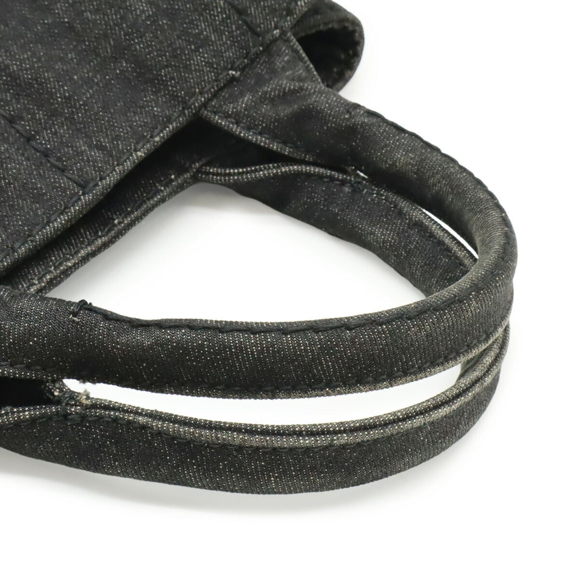 Prada PRADA Canapa Tote Bag/Handbag, Denim, NERO (Black), Purchased at a domestic boutique, Shoulder strap missing, B2439G Size ONE SIZE - 5 Thumbnail
