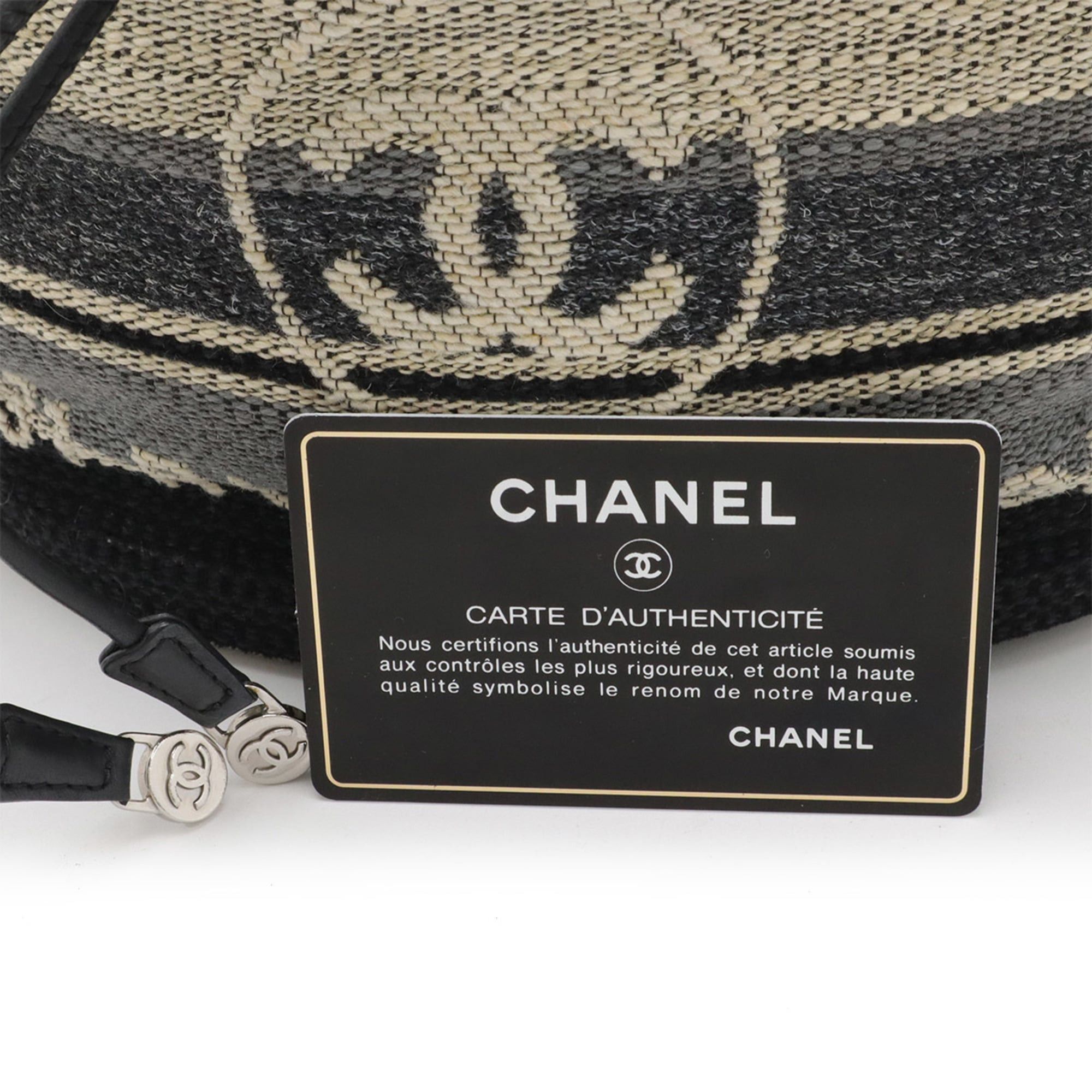 Chanel CHANEL Deauville Border Shoulder Bag, Chain Strap, Canvas and Leather, Black Multicolor A57536 Size ONE SIZE - 10 Thumbnail