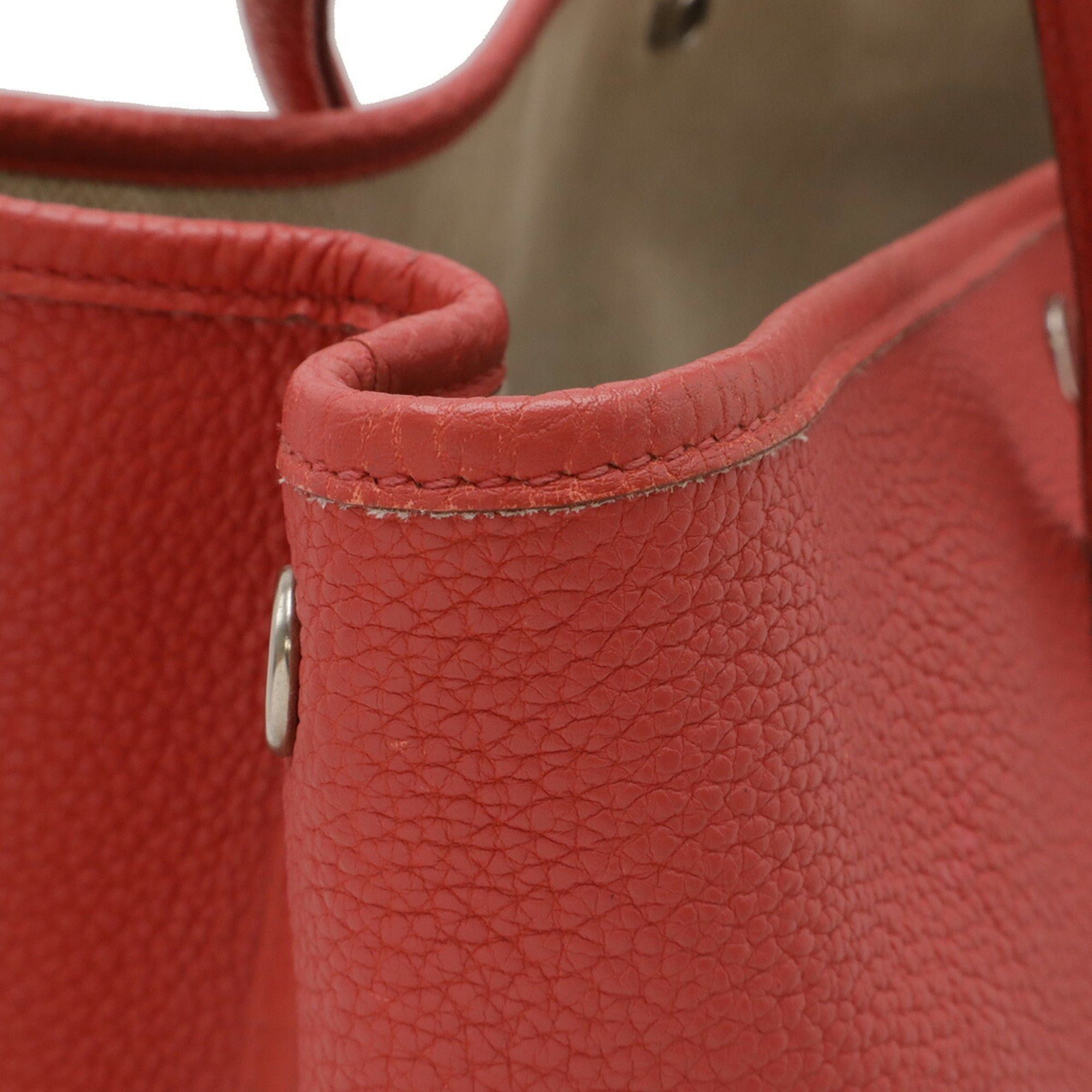 Hermes HERMES Garden PM Tote Bag Handbag Negonda Leather Rose Azalee Pink □O Stamp Size ONE SIZE - 5 Thumbnail