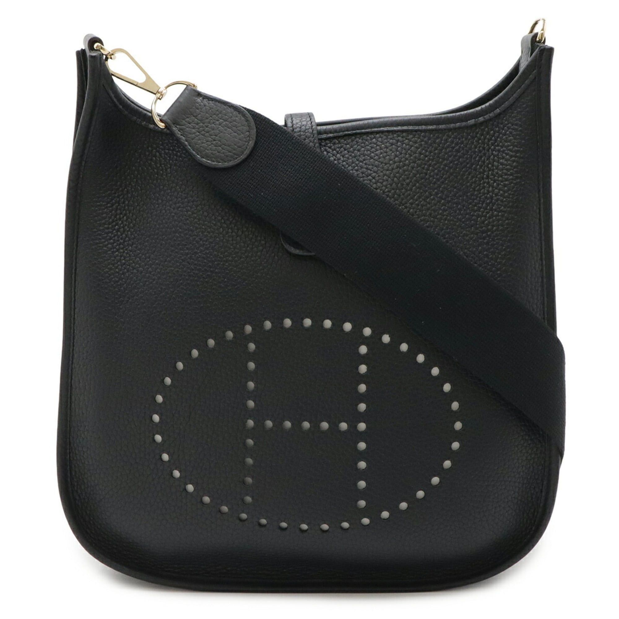 Hermes HERMES Evelyne II 2 PM Shoulder Bag, Taurillon Clemence Leather, Black, □I Stamp Size ONE SIZE - 2 Thumbnail