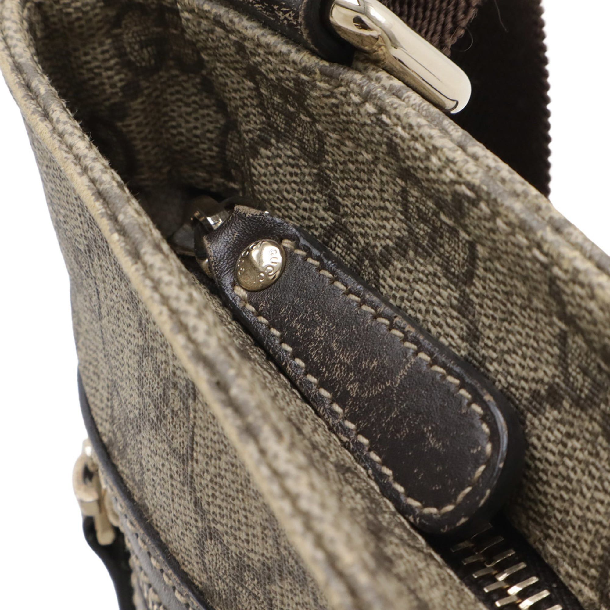 Gucci GUCCI GG Supreme Plus Shoulder Bag, Khaki Beige/Dark Brown, 295257 Size ONE SIZE - 6 Thumbnail