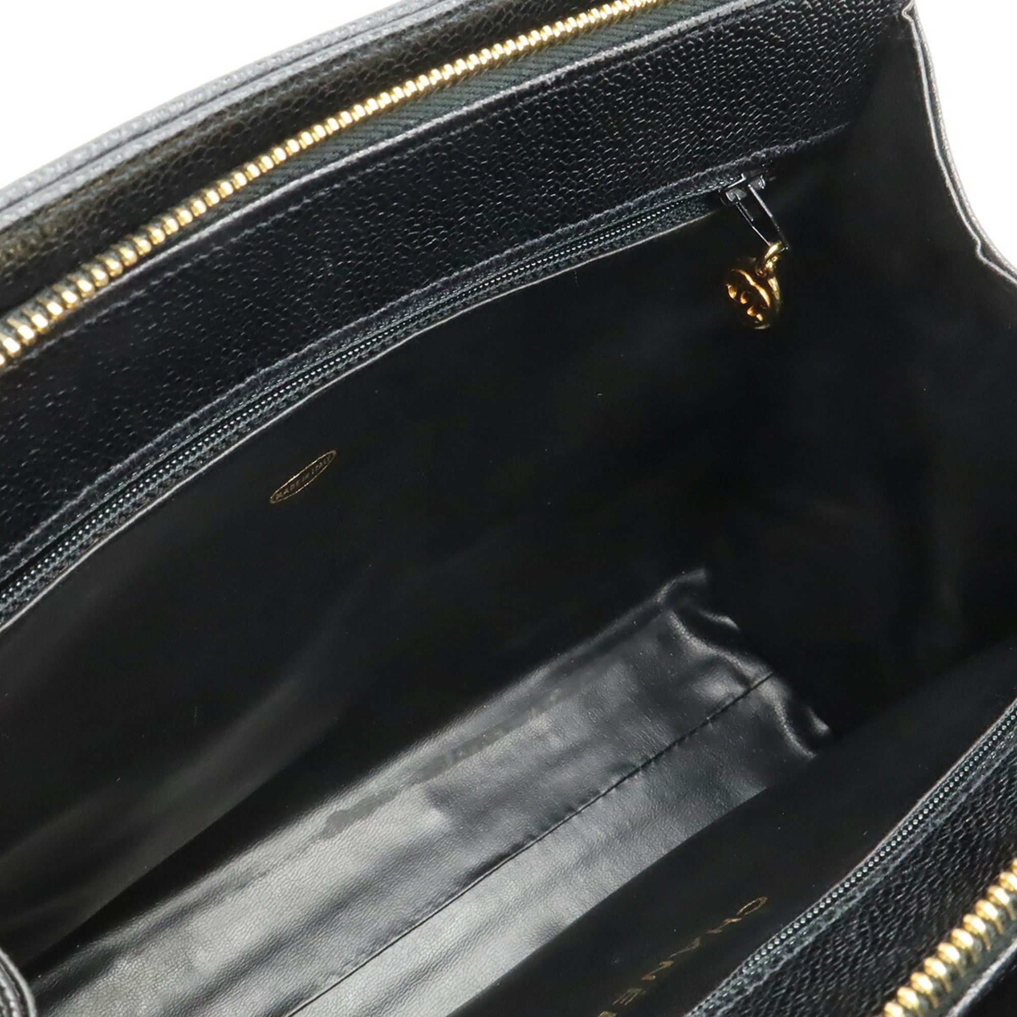 Chanel CHANEL Chevron V-stitch Handbag Shoulder Bag Chain Leather Black Size ONE SIZE - 8 Thumbnail