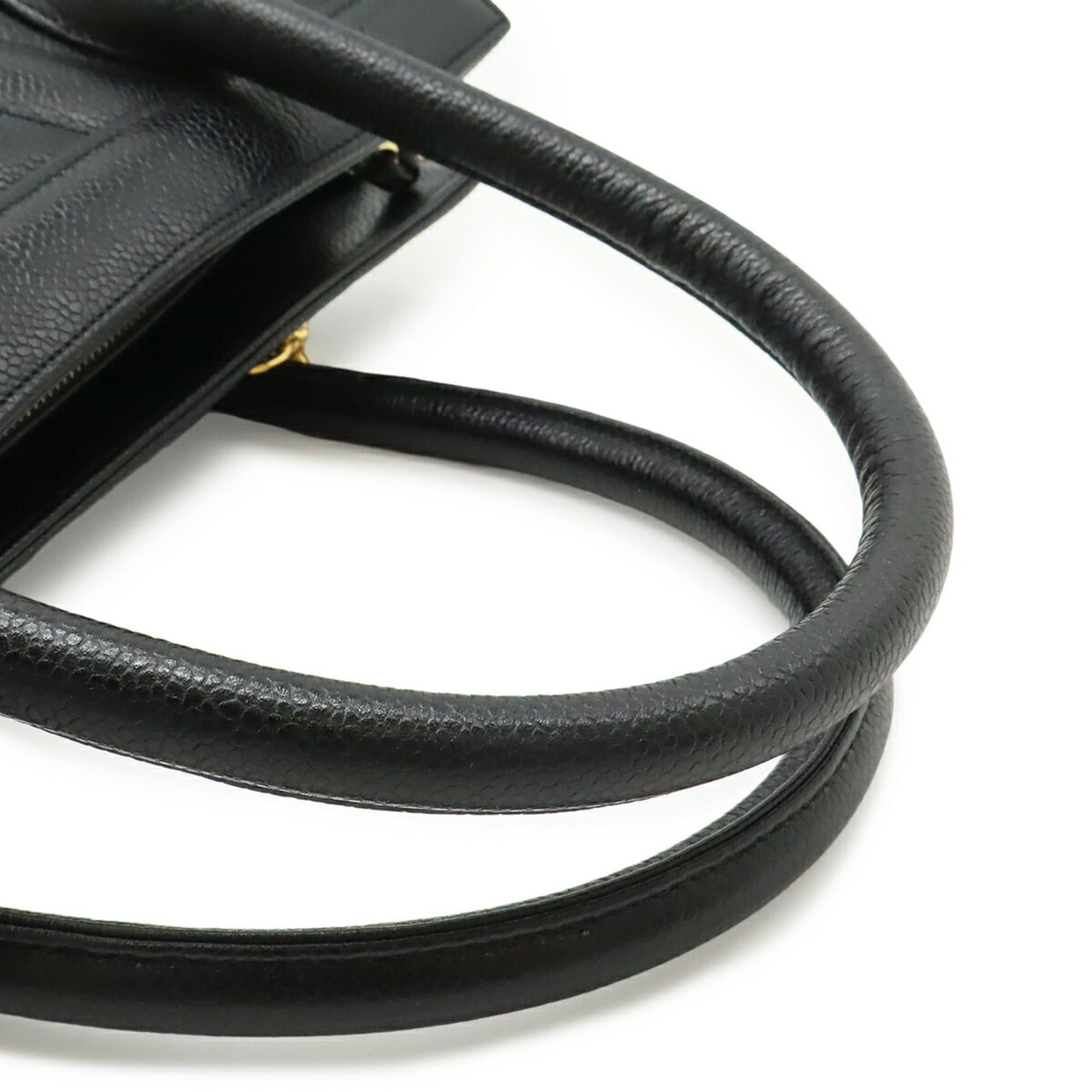 Chanel CHANEL Chevron V-stitch Handbag Shoulder Bag Chain Leather Black Size ONE SIZE - 5 Thumbnail