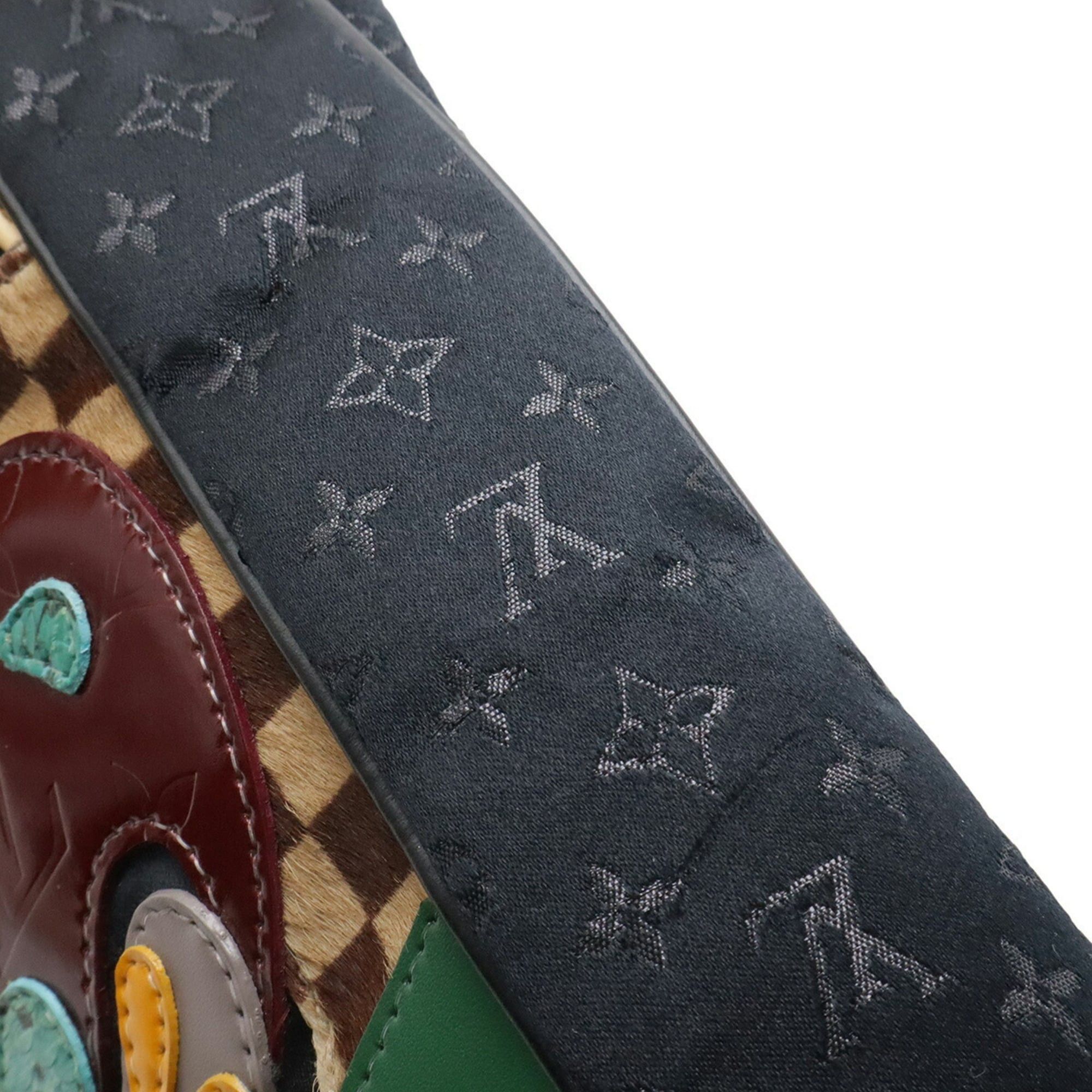 Louis Vuitton Louis Vuitton Monogram Satin Conte de Fée Bezas Shoulder Bag Noir Black M92276 Size ONE SIZE - 6 Thumbnail