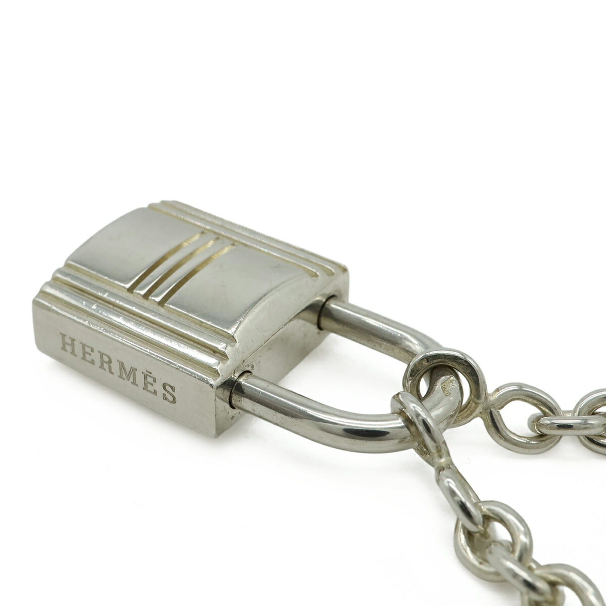 Hermes HERMES padlock accessory, bag charm, keychain, key hook, chain, Ag925, SV925 silver. Size ONE SIZE - 5 Thumbnail