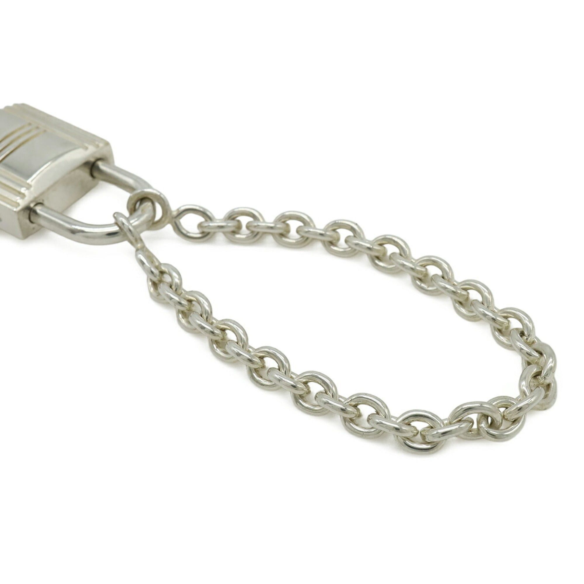 Hermes HERMES padlock accessory, bag charm, keychain, key hook, chain, Ag925, SV925 silver. Size ONE SIZE - 6 Thumbnail