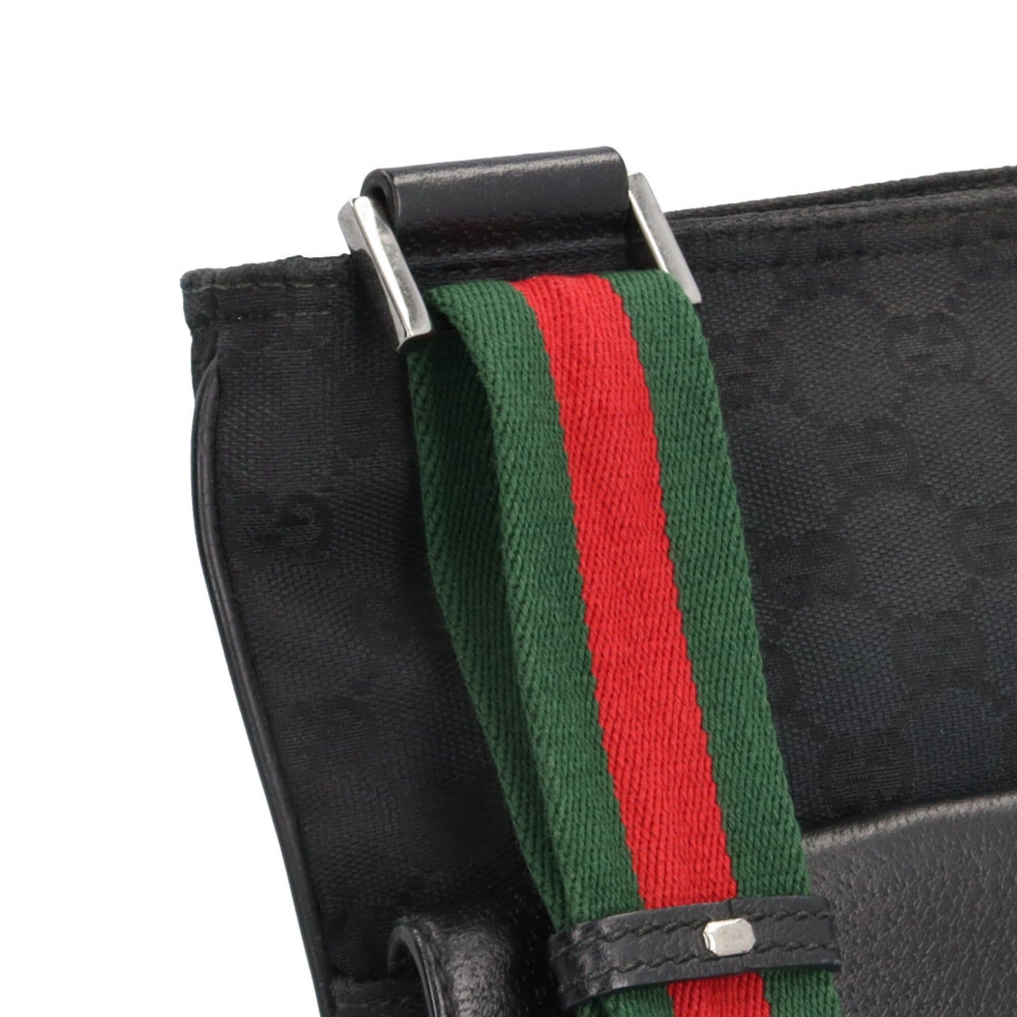 Gucci Gucci GG Canvas Shoulder Bag, 256100, Black, Women's, GUCCI Size ONE SIZE - 11 Thumbnail
