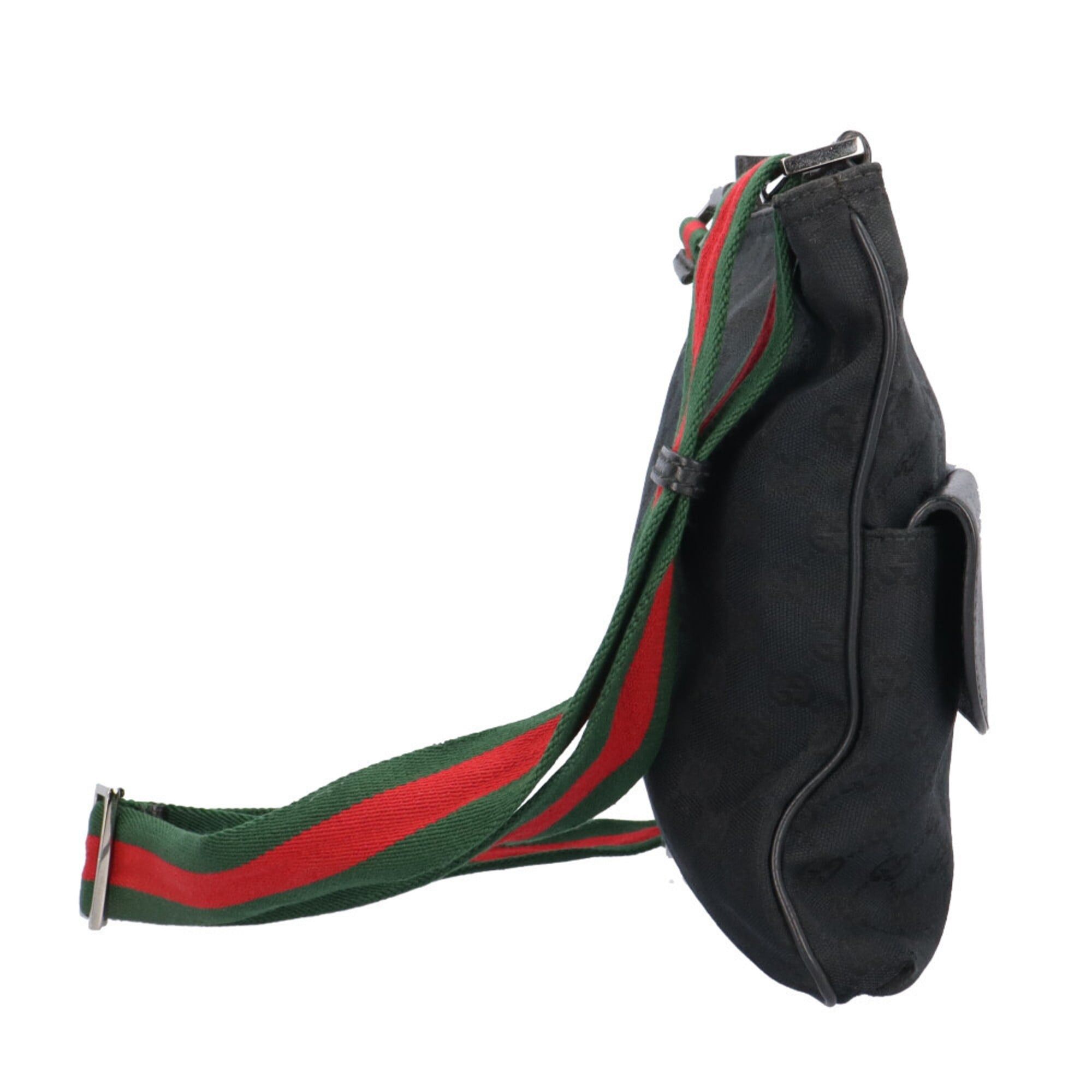 Gucci Gucci GG Canvas Shoulder Bag, 256100, Black, Women's, GUCCI Size ONE SIZE - 4 Thumbnail