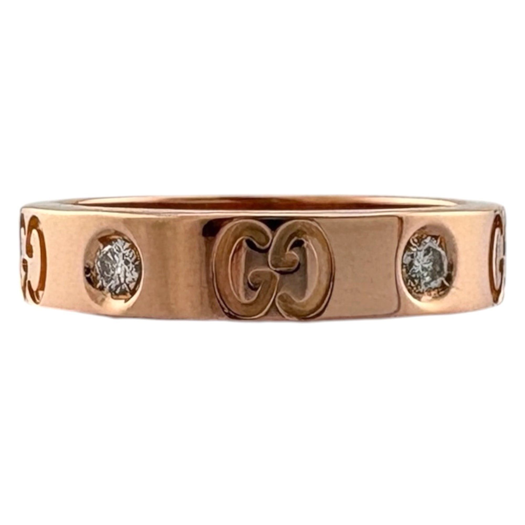 Gucci Gucci Icon Diamond Ring, 18K Gold Ring for Women, GUCCI Size ONE SIZE - 4 Thumbnail