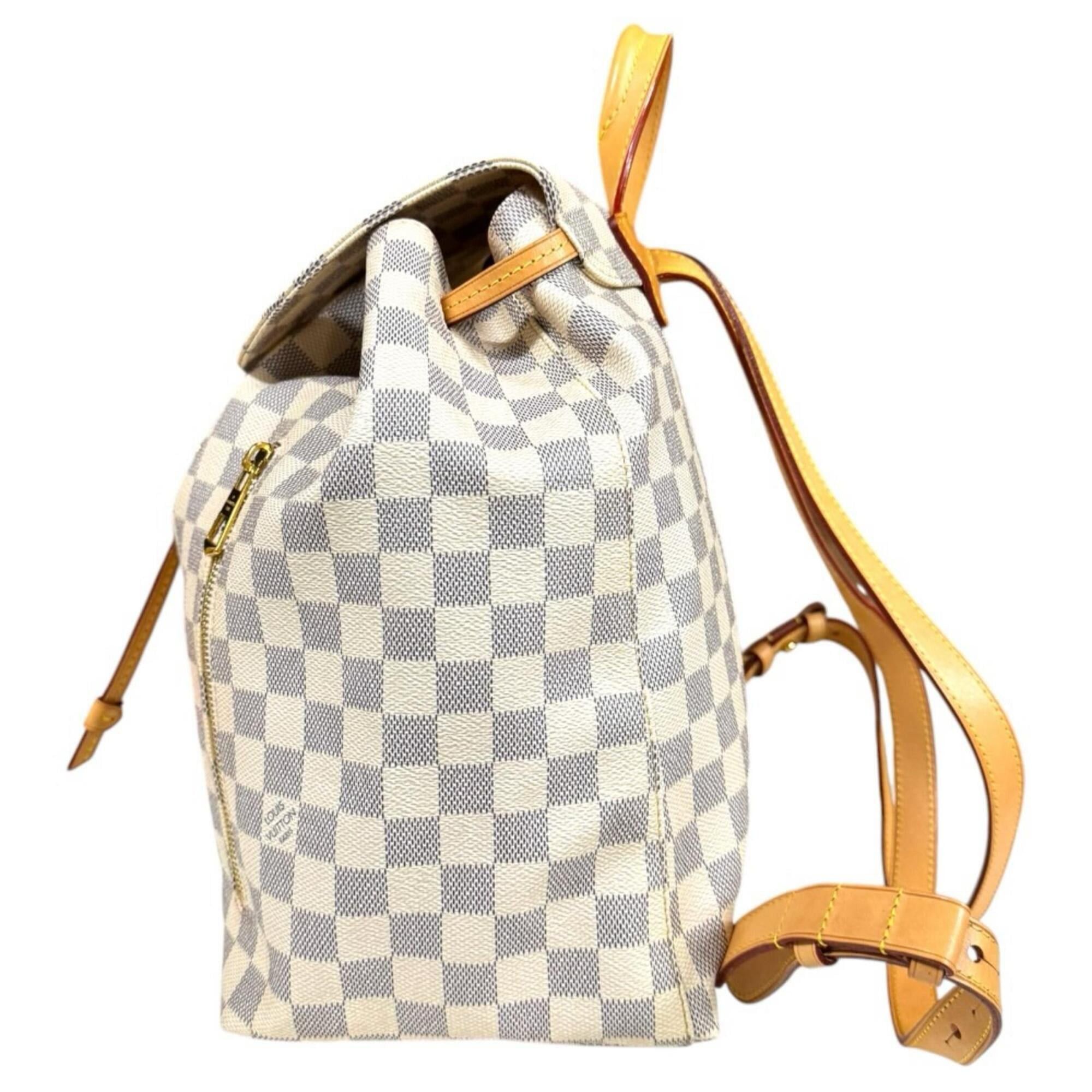 Louis Vuitton Louis Vuitton Speron Damier Azur Backpack/Daypack, Canvas N41578, Women's LOUIS VUITTON Size ONE SIZE - 5 Thumbnail
