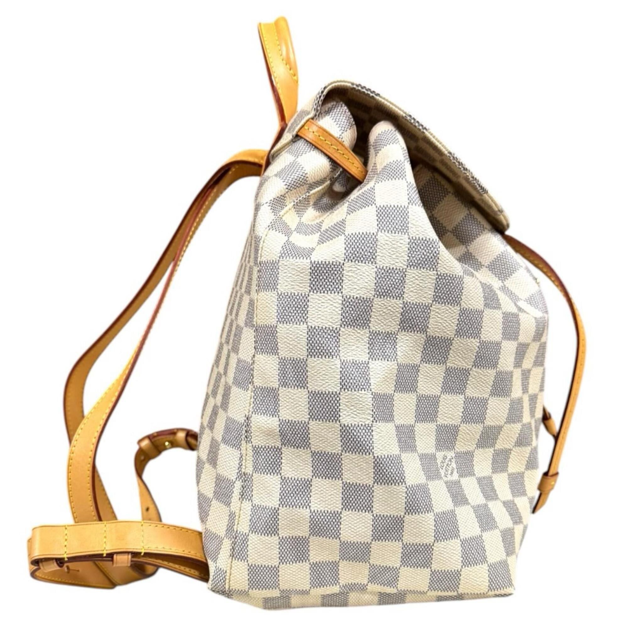 Louis Vuitton Louis Vuitton Speron Damier Azur Backpack/Daypack, Canvas N41578, Women's LOUIS VUITTON Size ONE SIZE - 4 Thumbnail