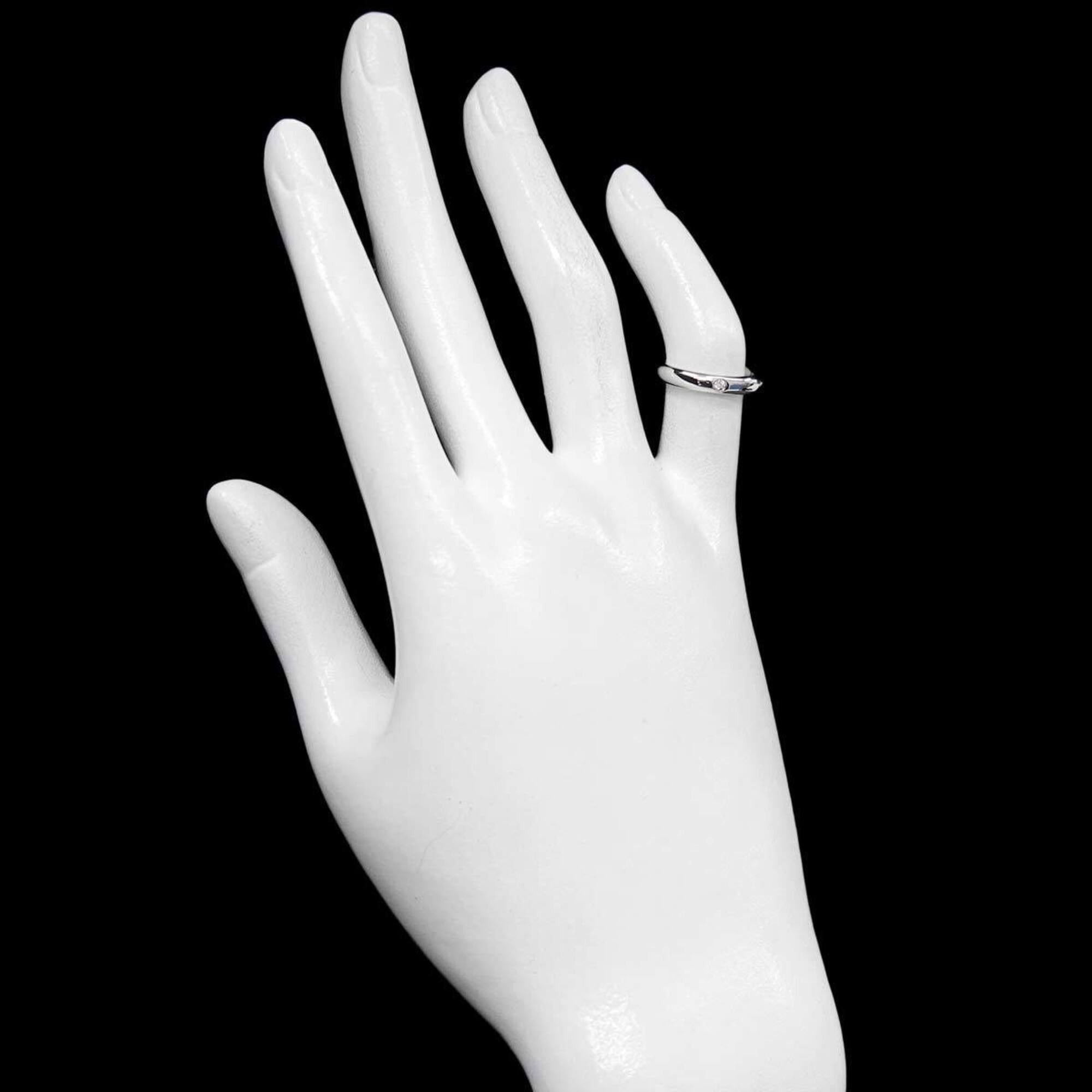 Tiffany & Co. Tiffany & Co. Stacking Band Ring with 1 Diamond, Platinum. Size ONE SIZE - 7 Thumbnail
