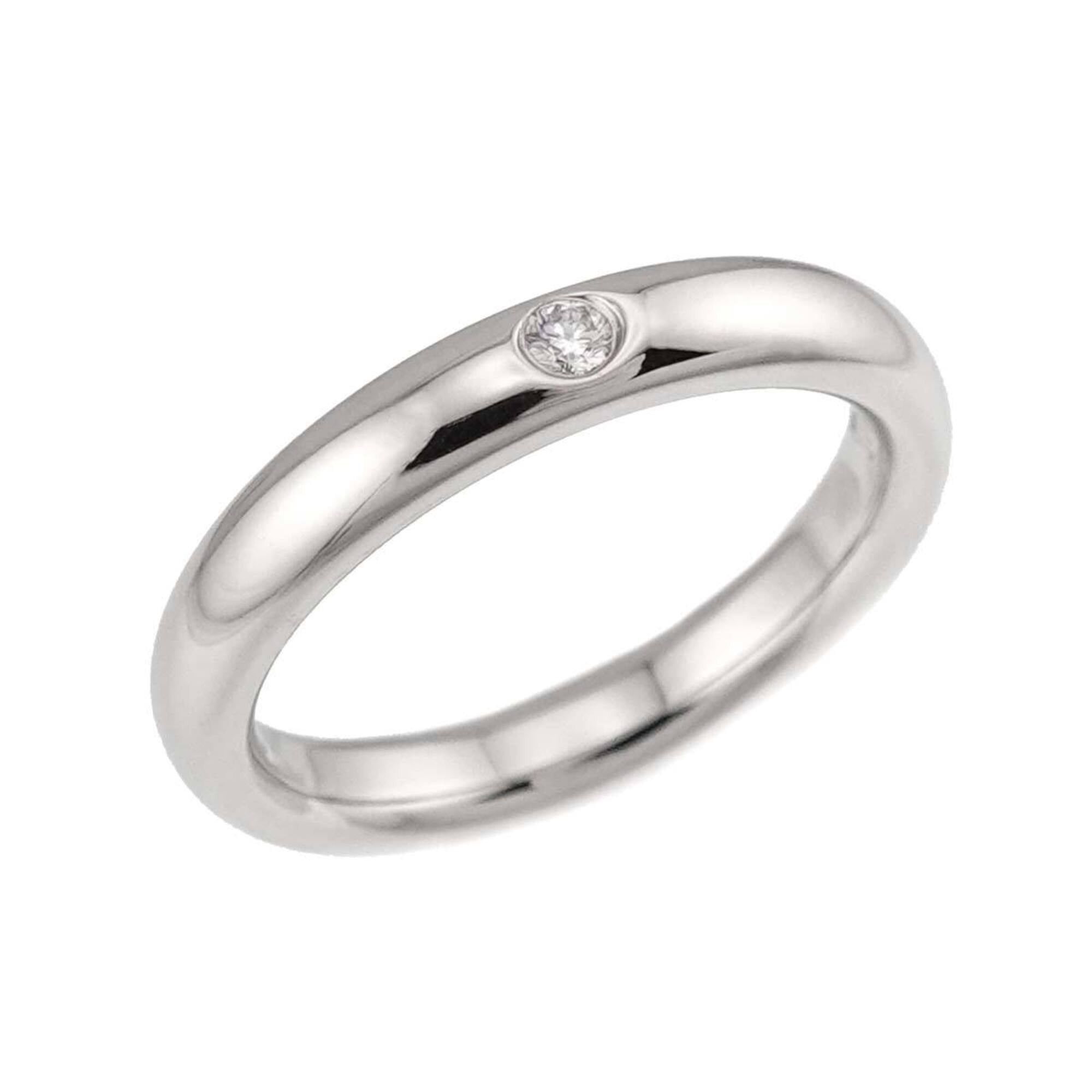 Tiffany & Co. Tiffany & Co. Stacking Band Ring with 1 Diamond, Platinum. Size ONE SIZE - 5 Thumbnail