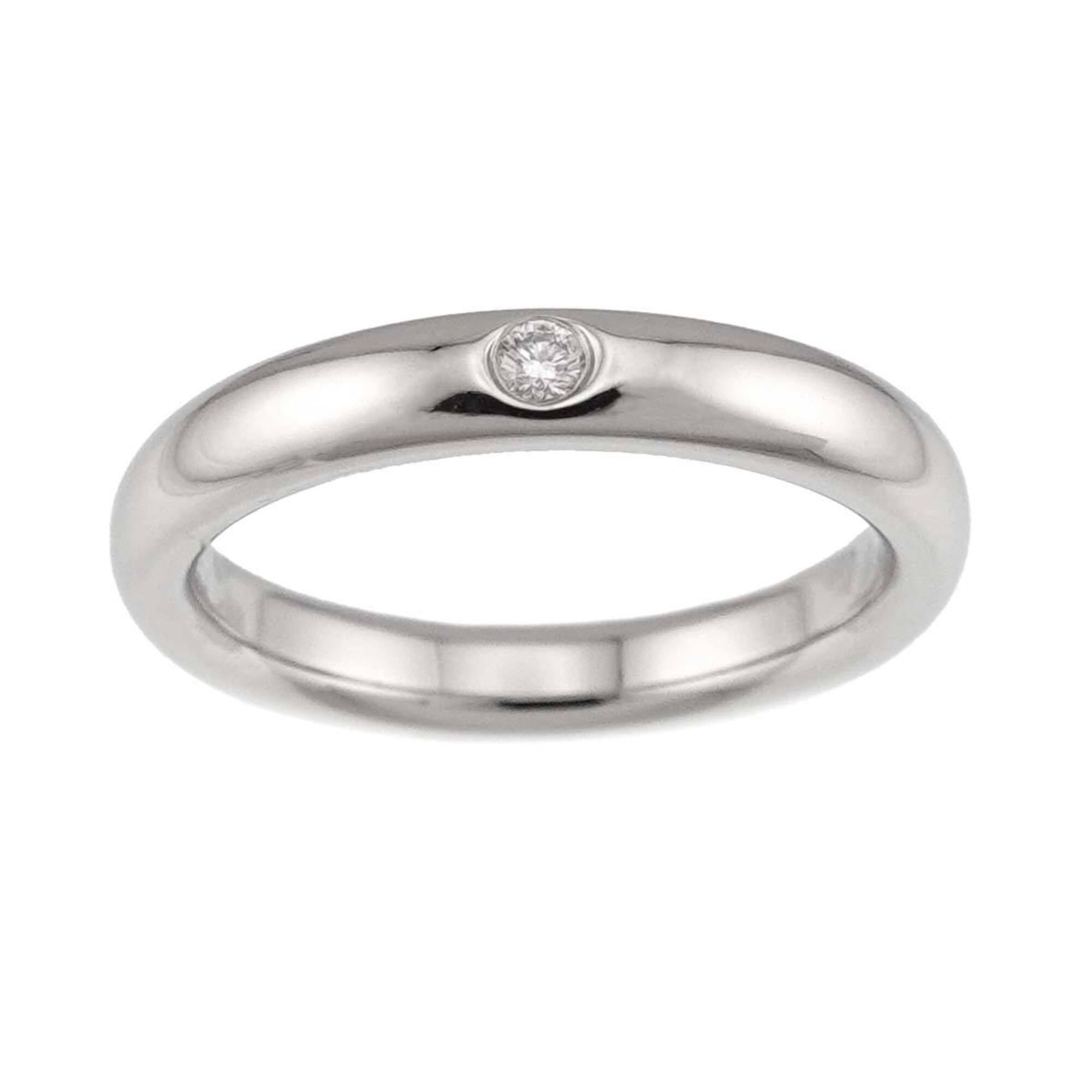Tiffany & Co. Tiffany & Co. Stacking Band Ring with 1 Diamond, Platinum. Size ONE SIZE - 2 Thumbnail