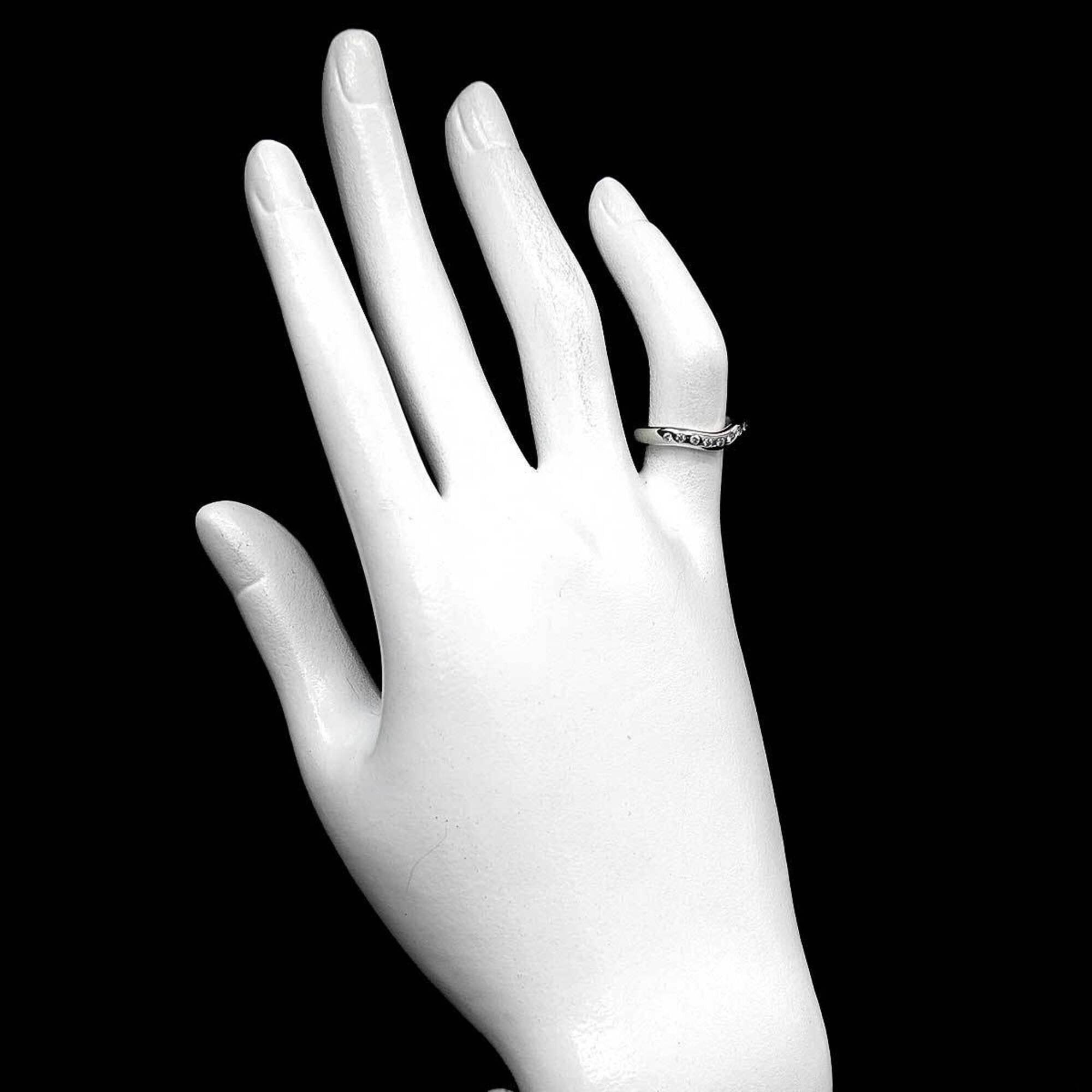 Tiffany & Co. Tiffany & Co. Wide Curved Band Ring with Diamonds, Platinum. Size ONE SIZE - 7 Thumbnail