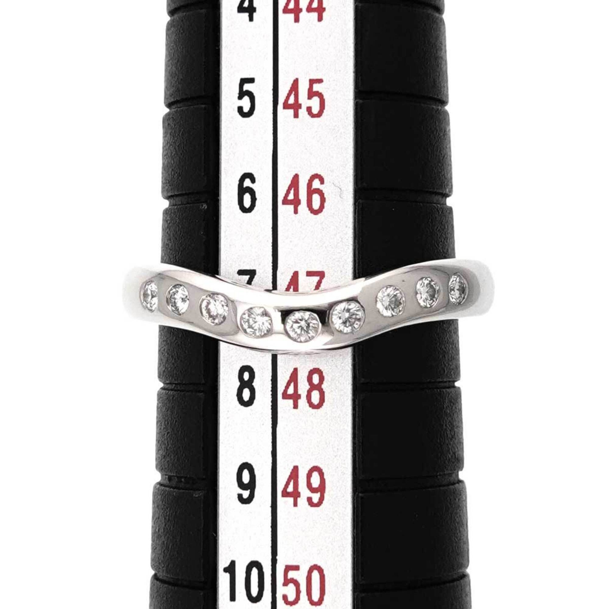Tiffany & Co. Tiffany & Co. Wide Curved Band Ring with Diamonds, Platinum. Size ONE SIZE - 6 Thumbnail
