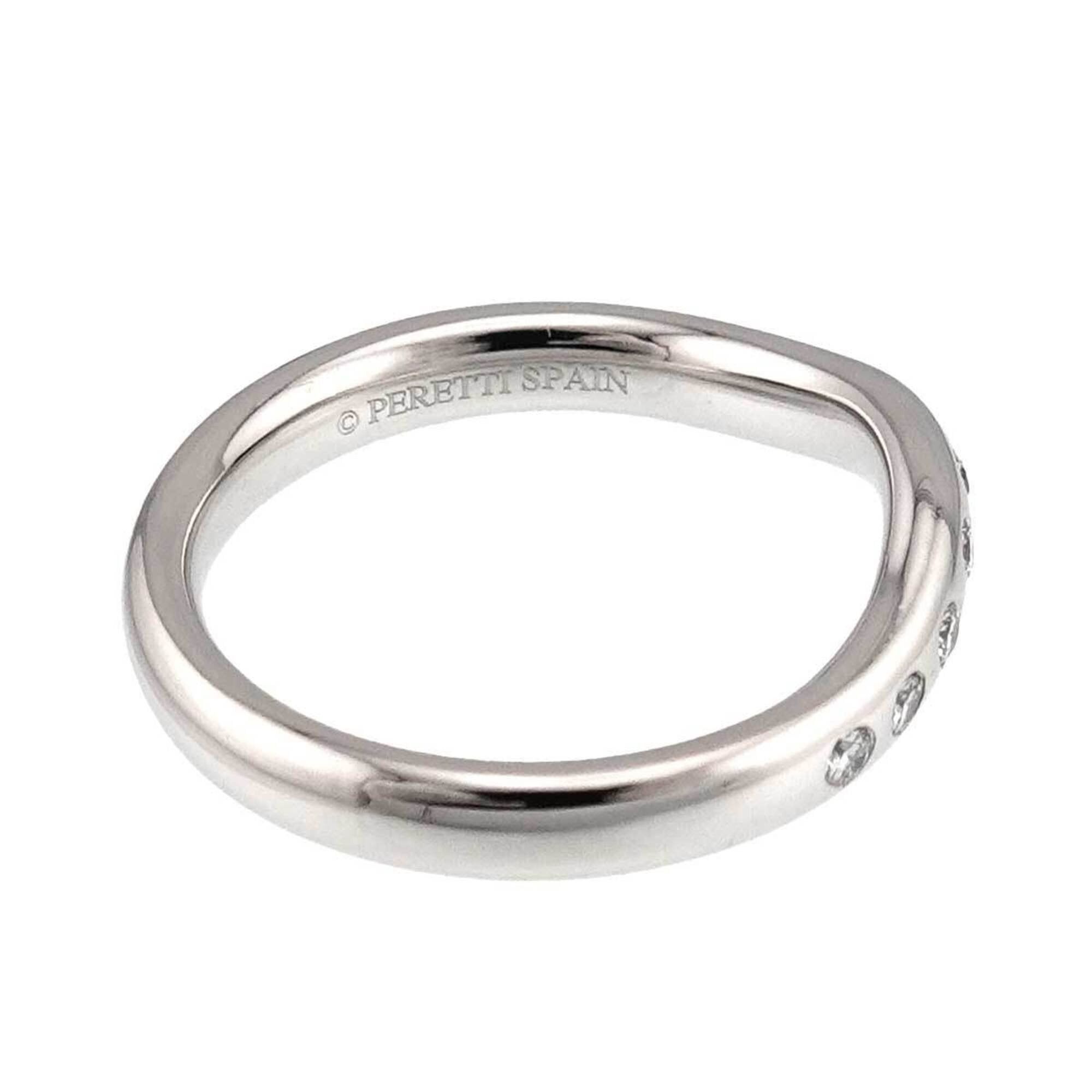 Tiffany & Co. Tiffany & Co. Wide Curved Band Ring with Diamonds, Platinum. Size ONE SIZE - 4 Thumbnail