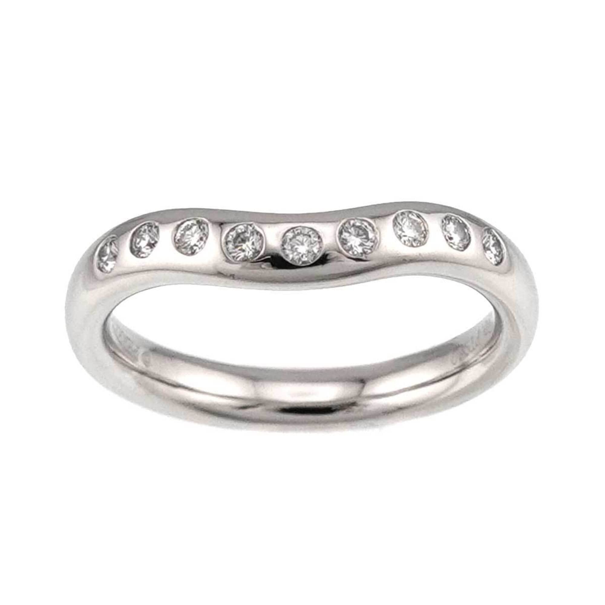 Tiffany & Co. Tiffany & Co. Wide Curved Band Ring with Diamonds, Platinum. Size ONE SIZE - 2 Thumbnail
