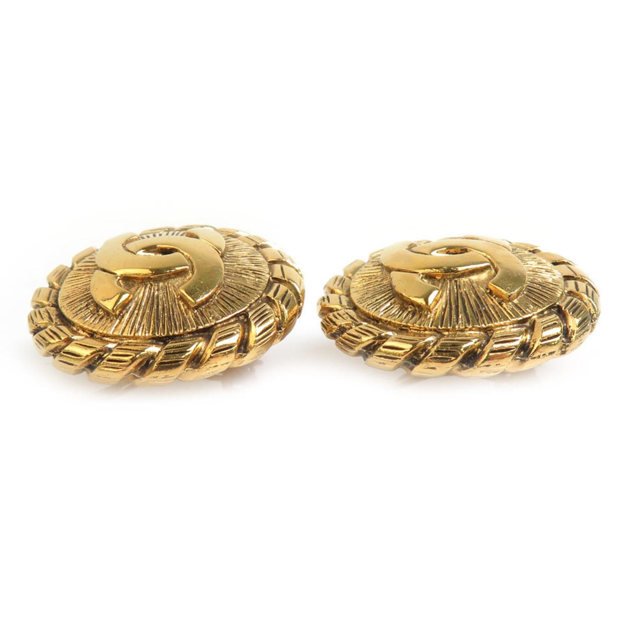 Chanel Chanel Earrings Vintage Metal Gold Women's h32144i Size ONE SIZE - 3 Thumbnail