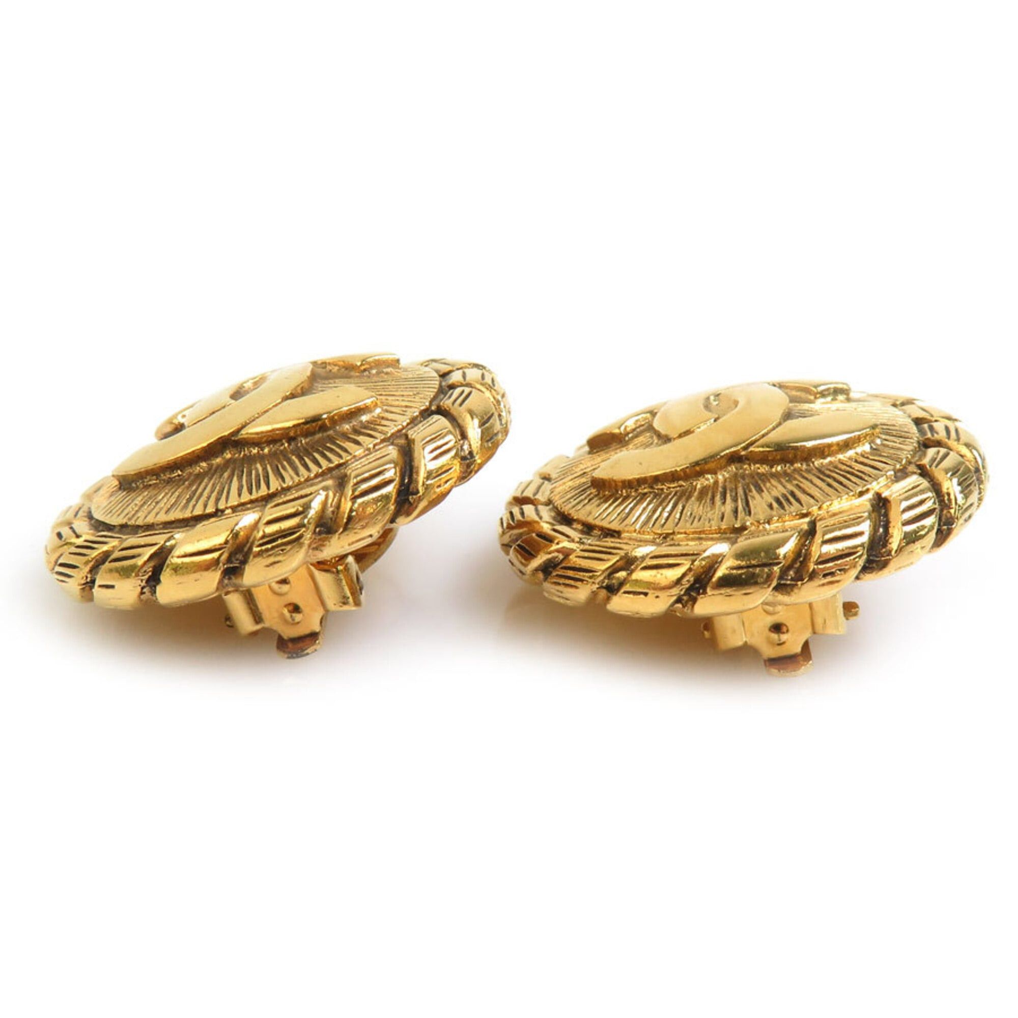 Chanel Chanel Earrings Vintage Metal Gold Women's h32144i Size ONE SIZE - 4 Thumbnail