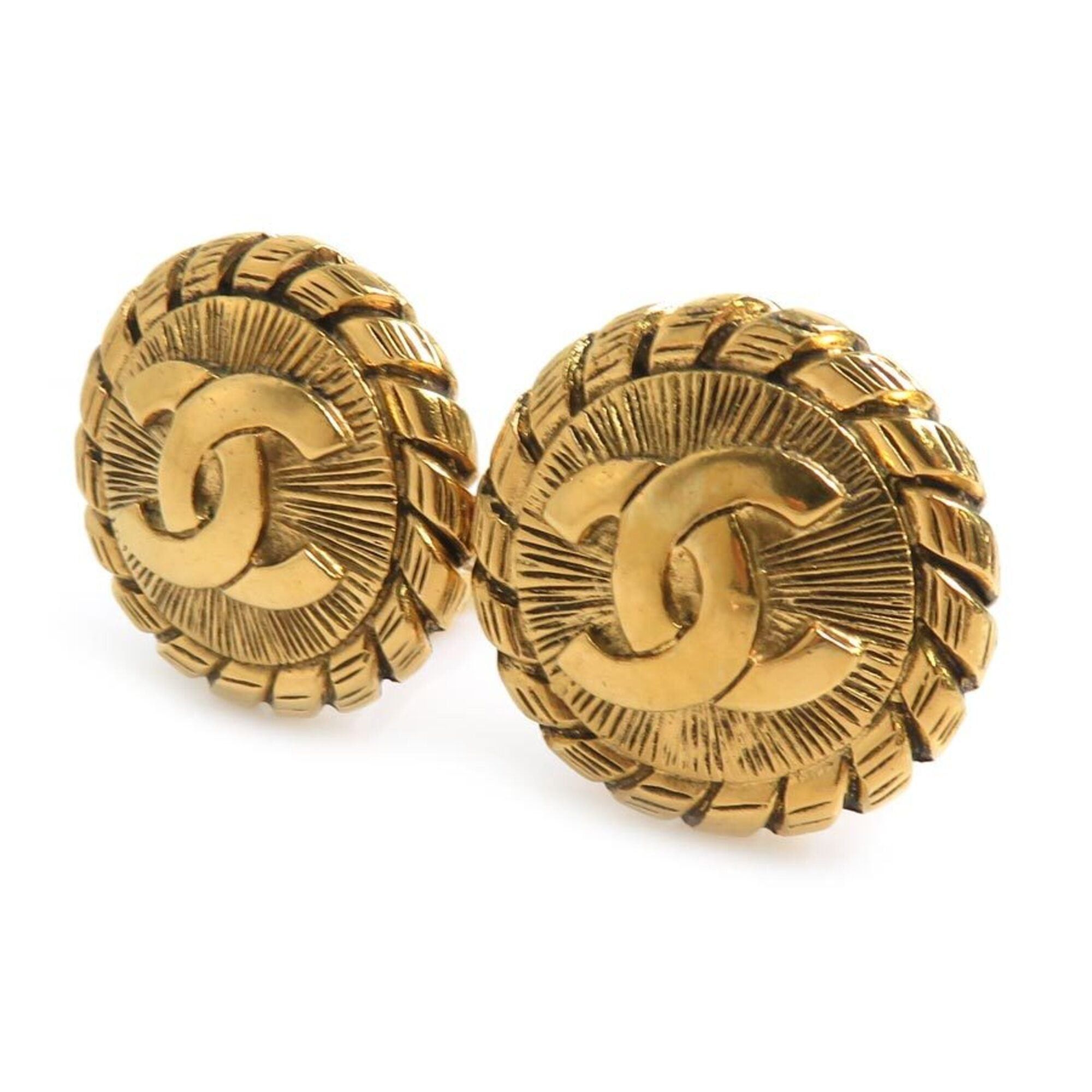 Chanel Chanel Earrings Vintage Metal Gold Women's h32144i Size ONE SIZE - 2 Thumbnail