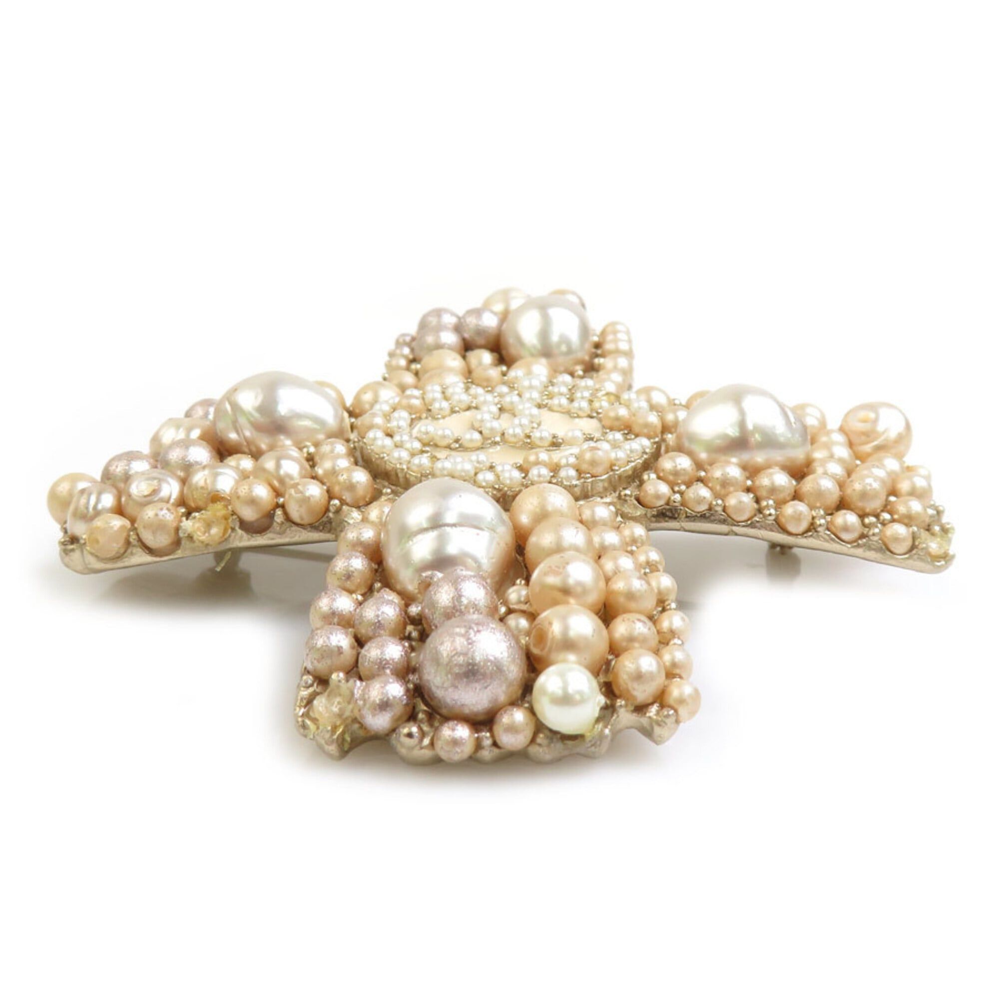 Chanel Chanel brooch, metal, faux pearl, gold, women's, h32146j Size ONE SIZE - 2 Thumbnail