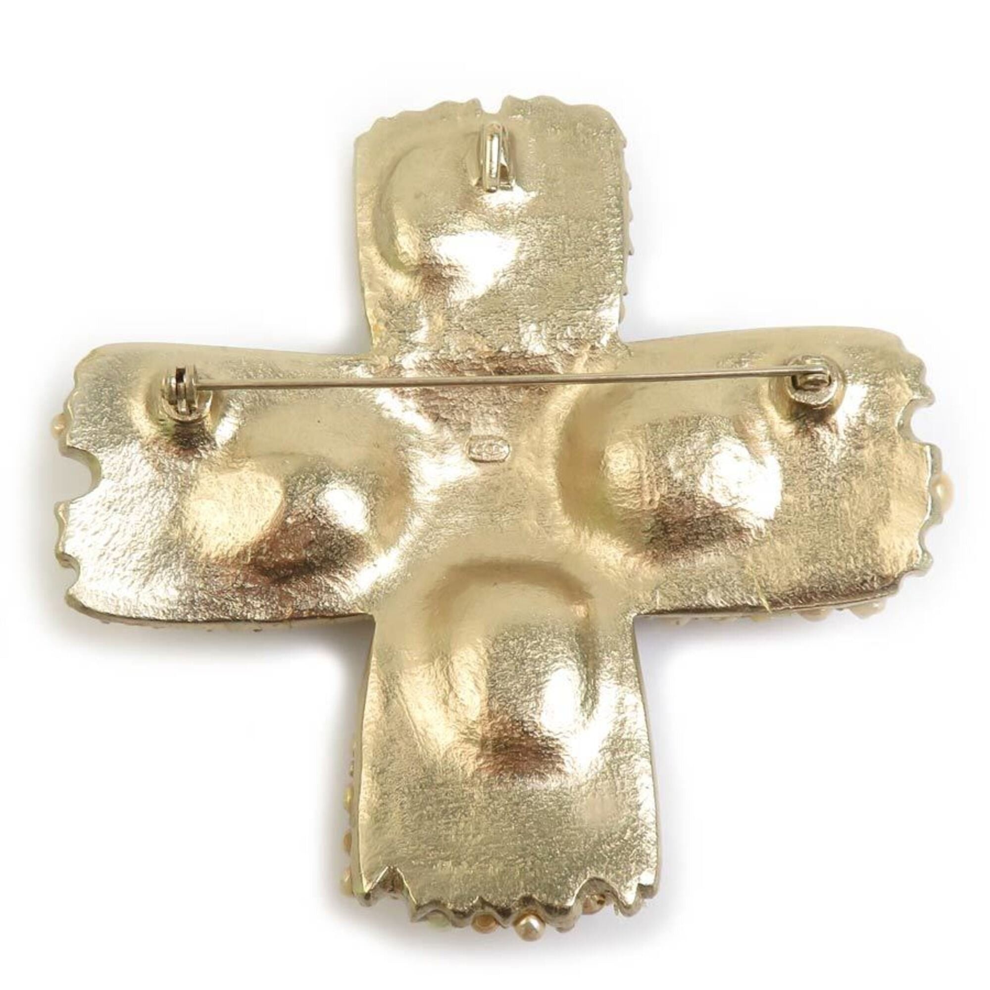 Chanel Chanel brooch, metal, faux pearl, gold, women's, h32146j Size ONE SIZE - 7 Thumbnail
