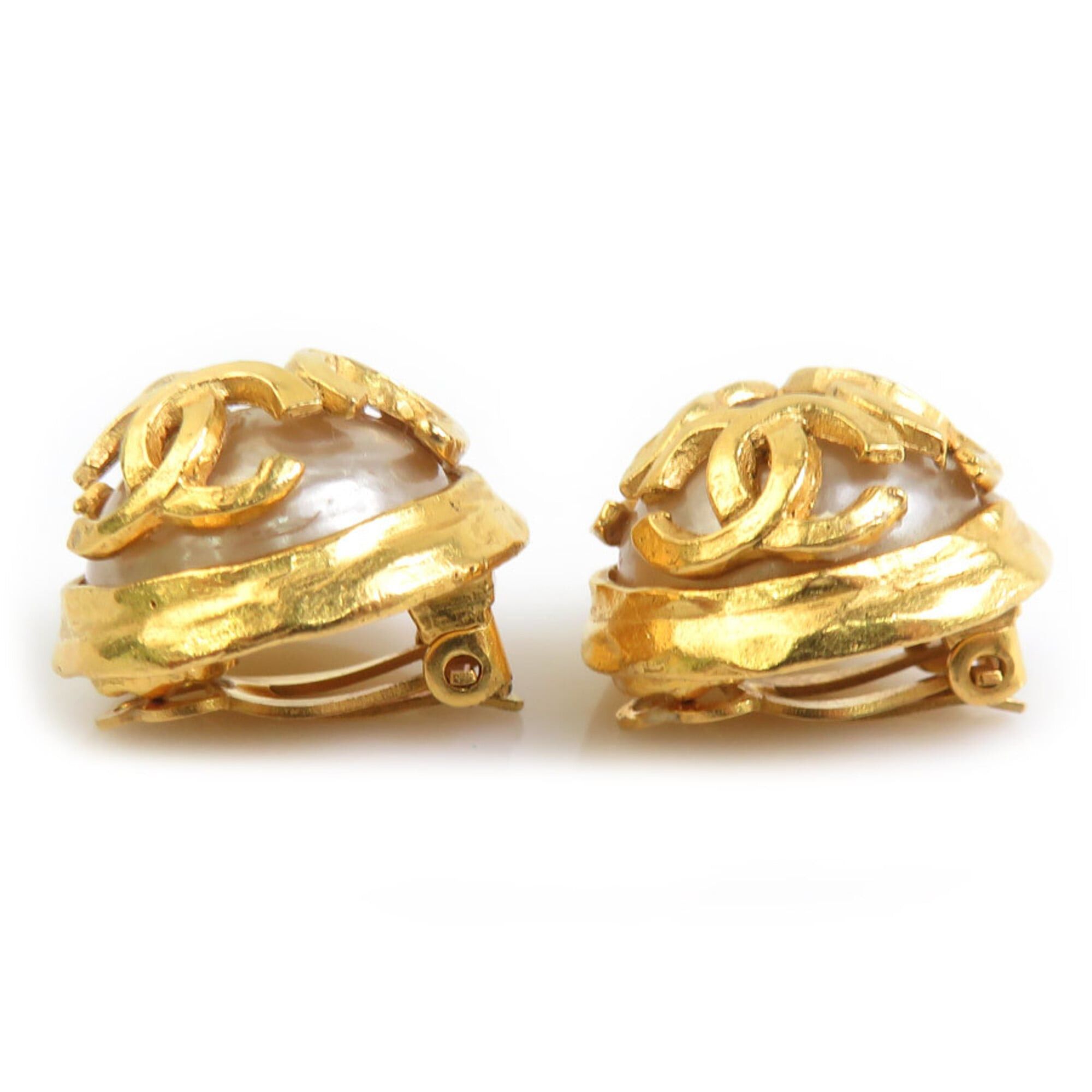 Chanel Chanel Earrings Vintage Metal Gold Women's h32170k Size ONE SIZE - 3 Thumbnail