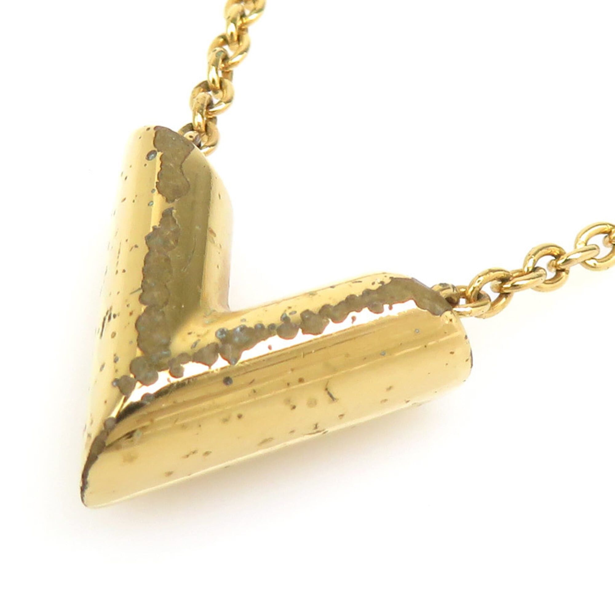 Louis Vuitton Louis Vuitton Essential V Metal Necklace, Gold, Women's, M61083 h32160a Size ONE SIZE - 5 Thumbnail