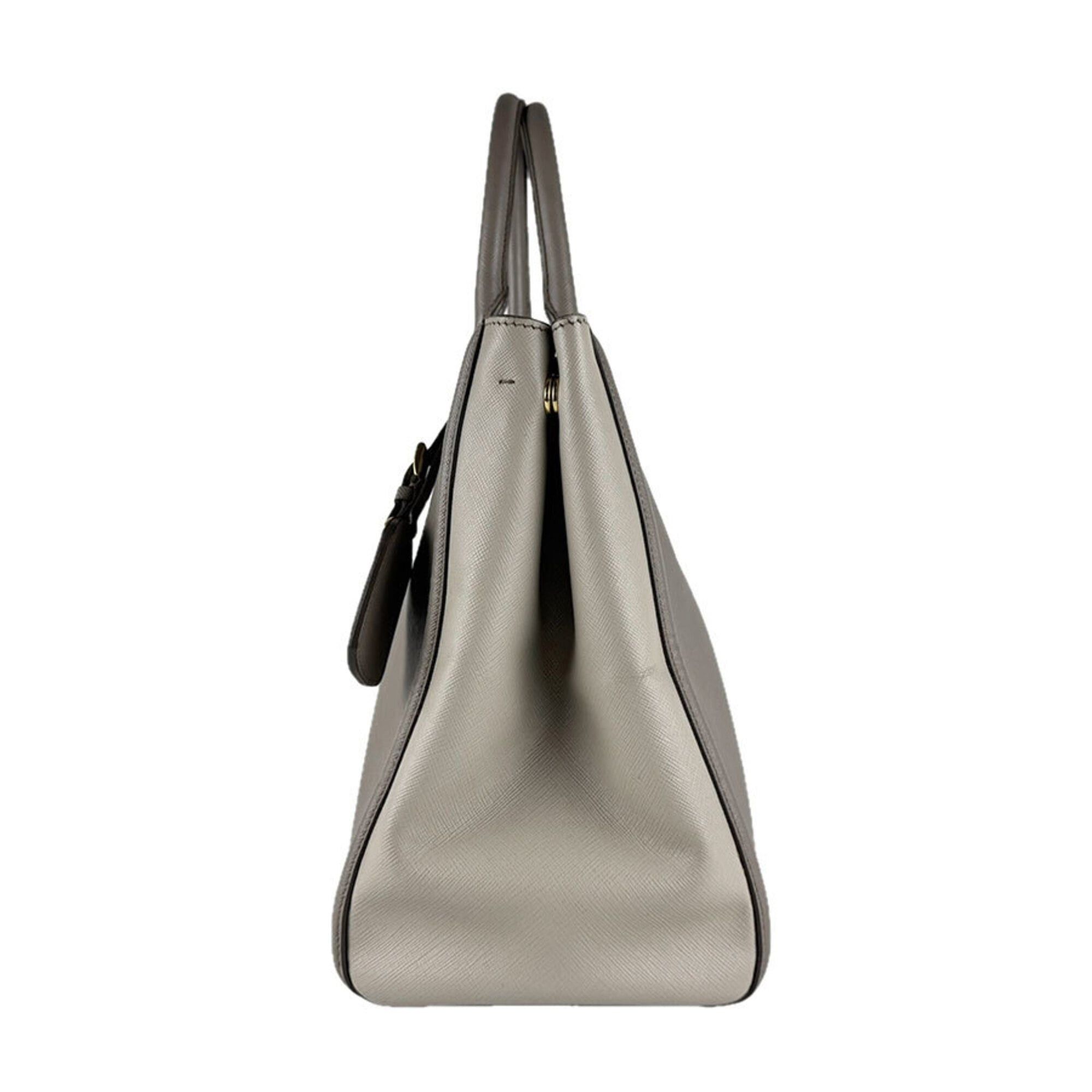 Prada Prada handbag shoulder bag leather gray women's z9424 Size ONE SIZE - 2 Thumbnail
