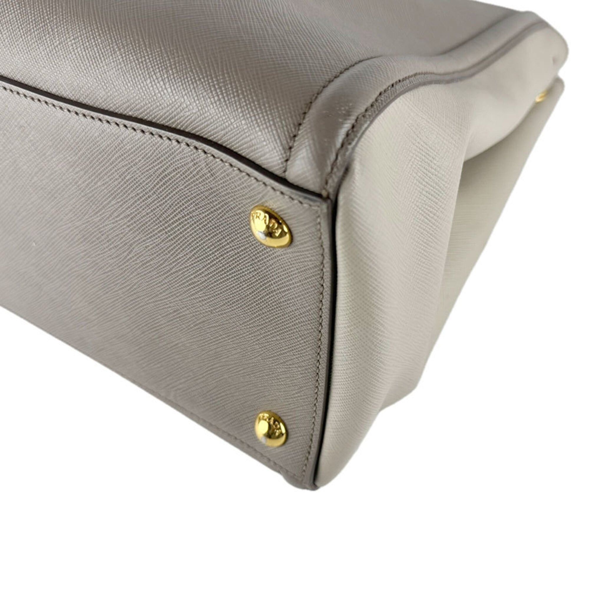 Prada Prada handbag shoulder bag leather gray women's z9424 Size ONE SIZE - 9 Thumbnail