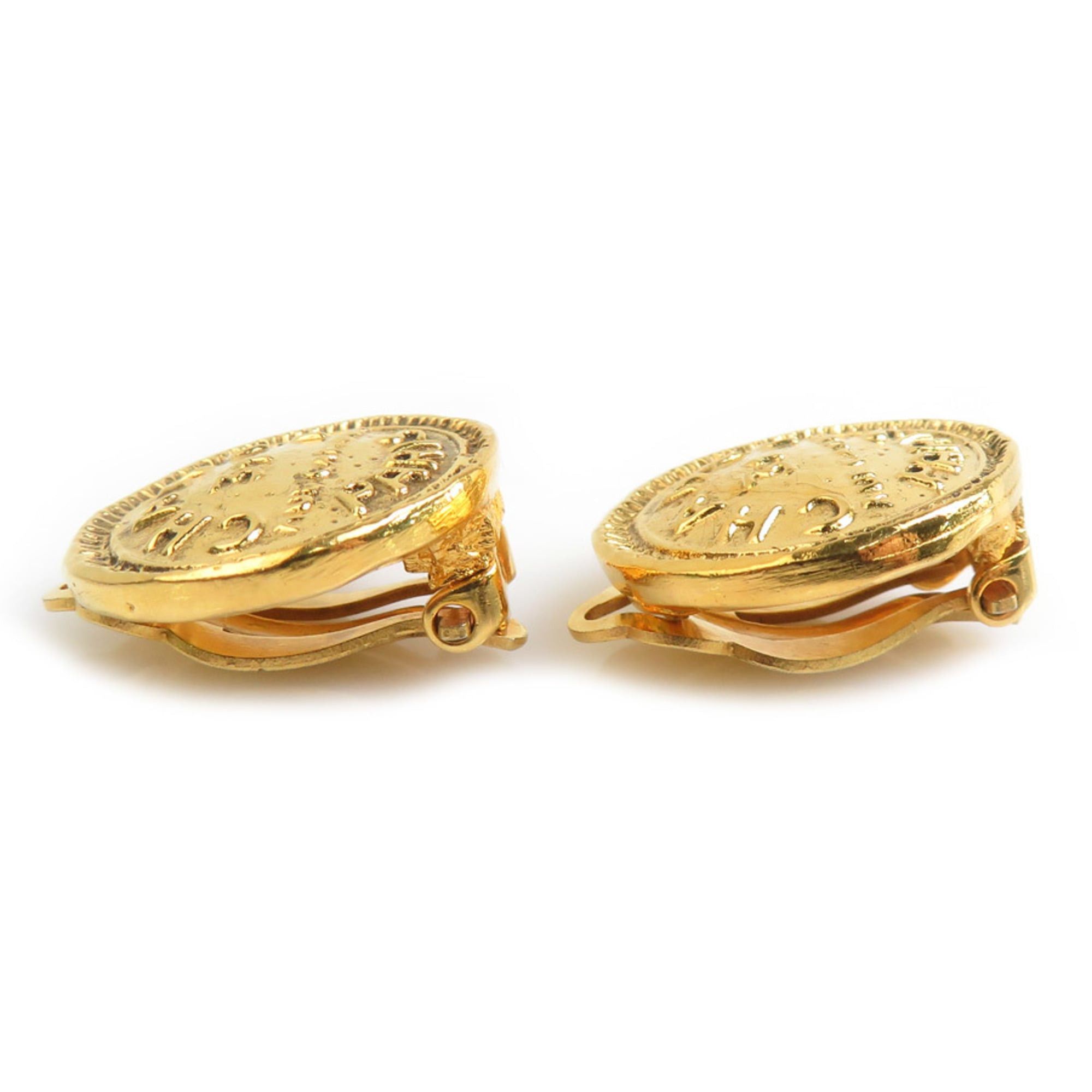Chanel Chanel Earrings Vintage Metal Gold Women's h32169j Size ONE SIZE - 3 Thumbnail