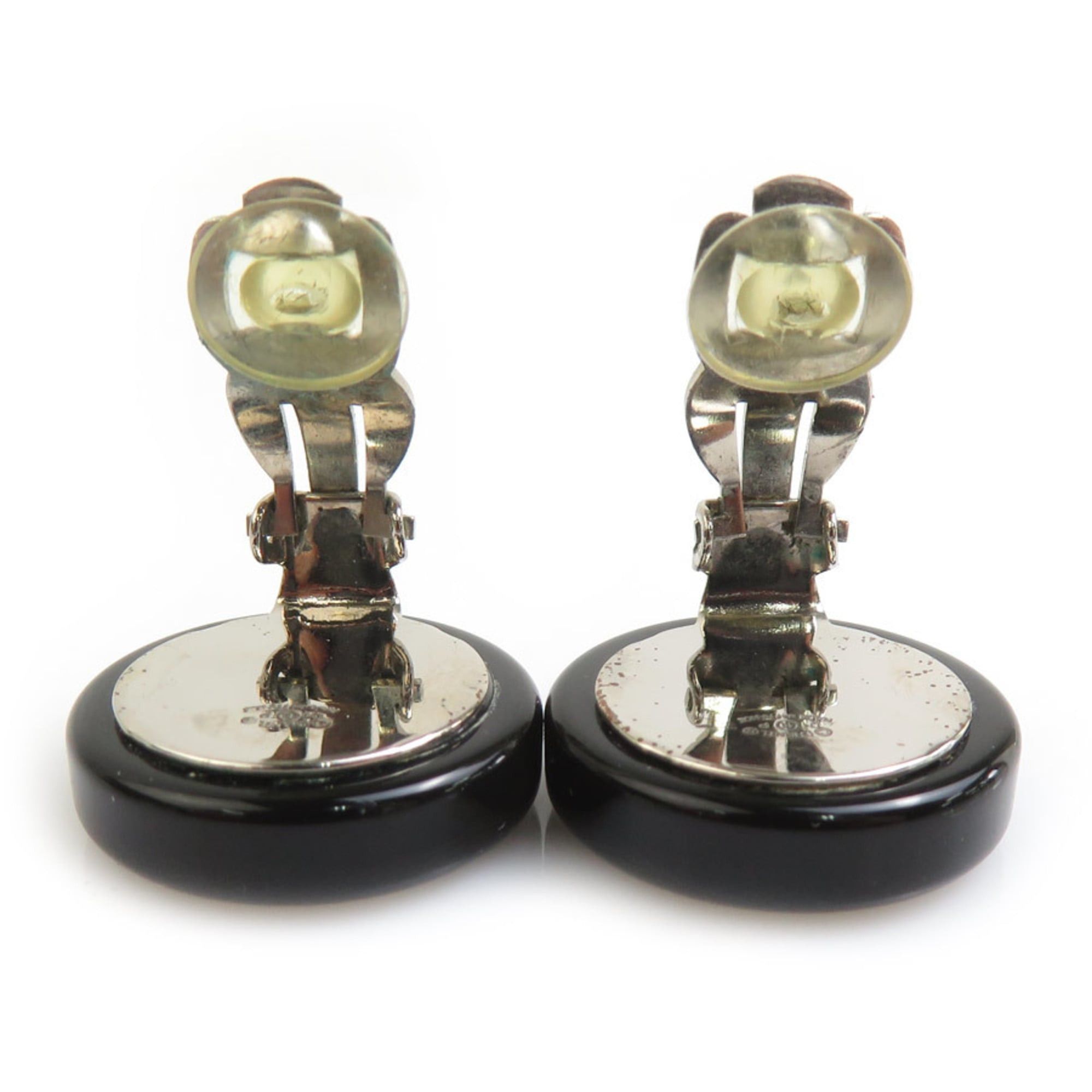 Chanel Chanel earrings, metal and resin, black silver, women's, h32171i Size ONE SIZE - 6 Thumbnail