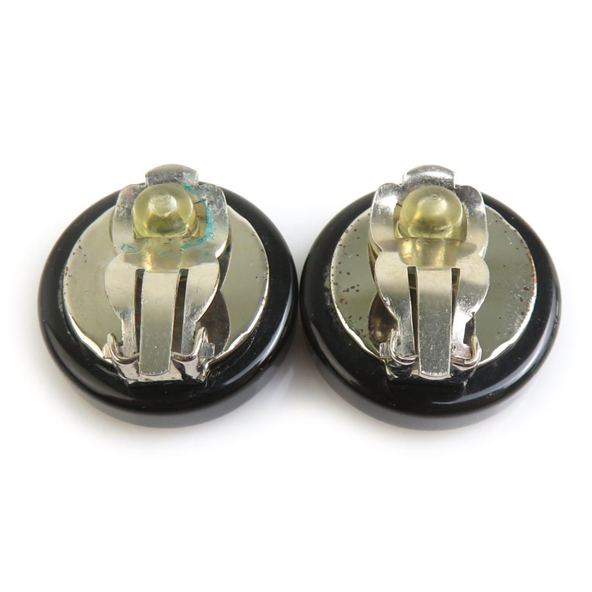 Chanel Chanel earrings, metal and resin, black silver, women's, h32171i Size ONE SIZE - 5 Thumbnail