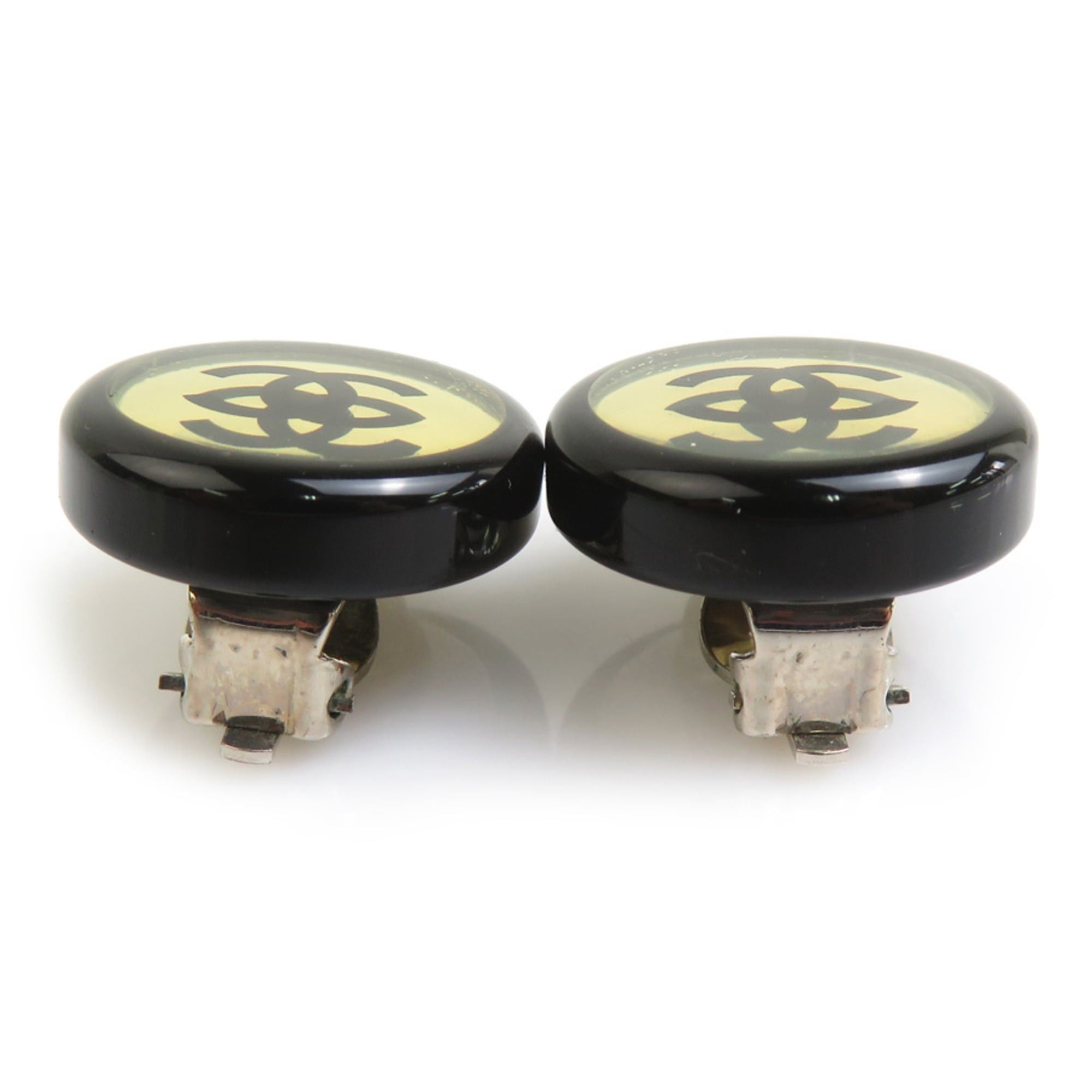 Chanel Chanel earrings, metal and resin, black silver, women's, h32171i Size ONE SIZE - 4 Thumbnail