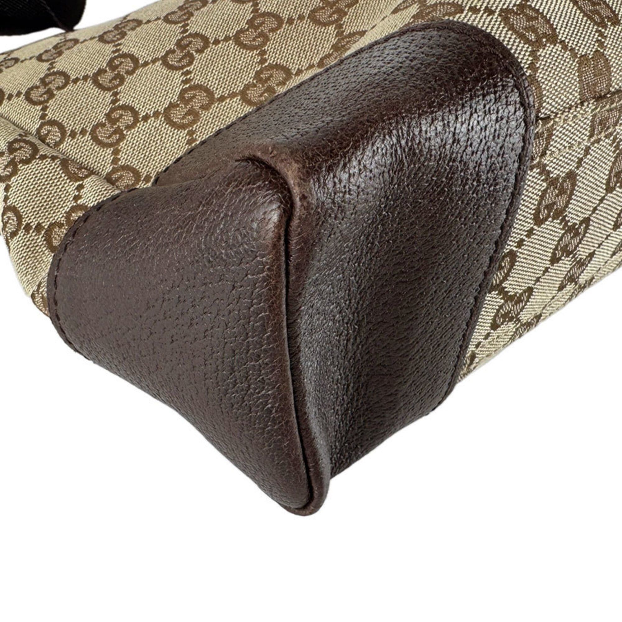 Gucci Gucci Shoulder Bag GG Canvas Leather Brown Men's Women's 114273 z9426 Size ONE SIZE - 8 Thumbnail