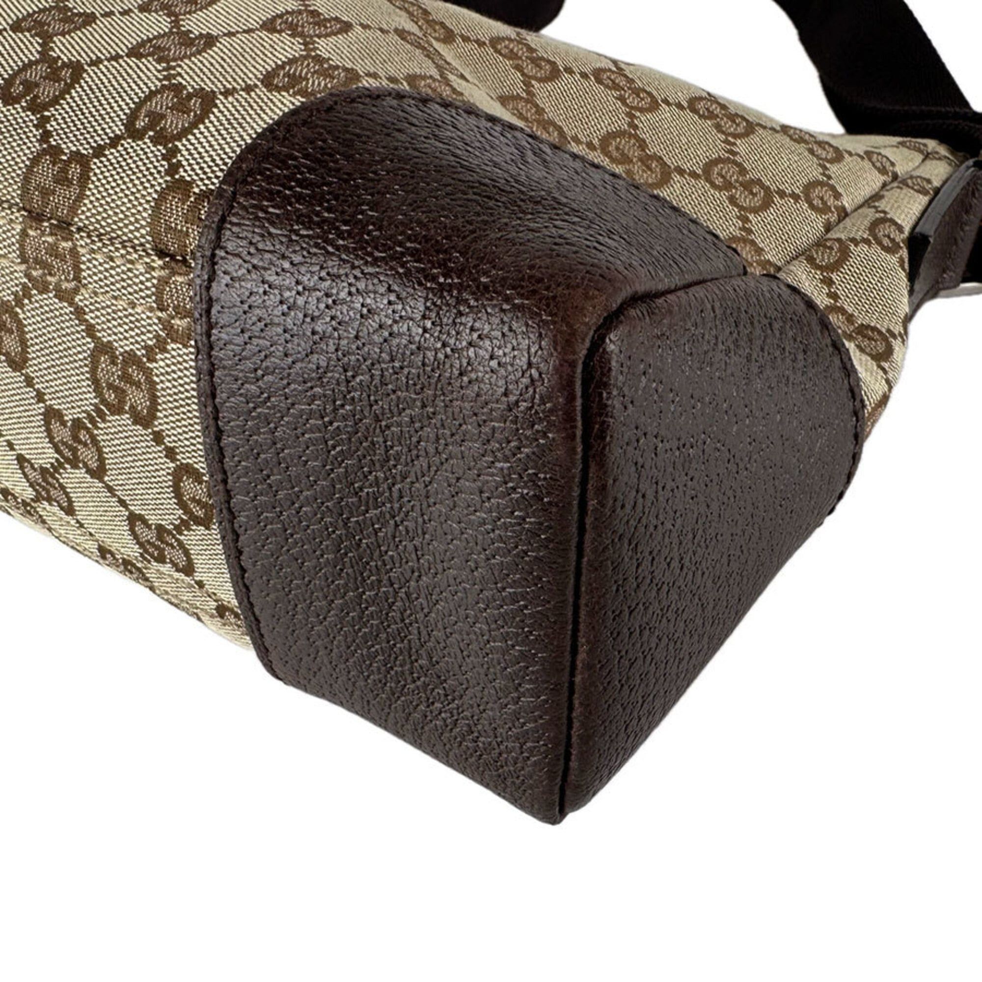 Gucci Gucci Shoulder Bag GG Canvas Leather Brown Men's Women's 114273 z9426 Size ONE SIZE - 9 Thumbnail