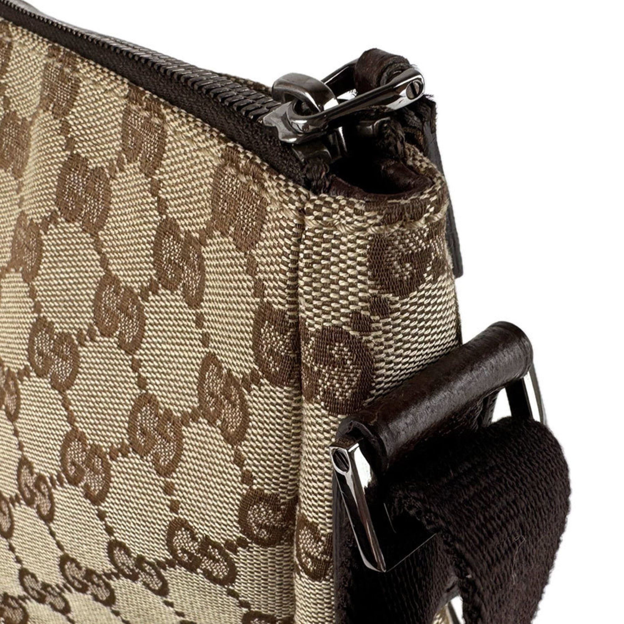 Gucci Gucci Shoulder Bag GG Canvas Leather Brown Men's Women's 114273 z9426 Size ONE SIZE - 7 Thumbnail