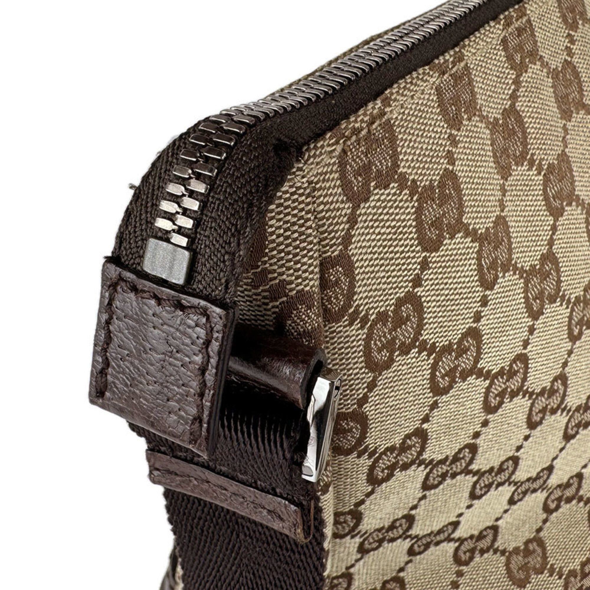 Gucci Gucci Shoulder Bag GG Canvas Leather Brown Men's Women's 114273 z9426 Size ONE SIZE - 6 Thumbnail