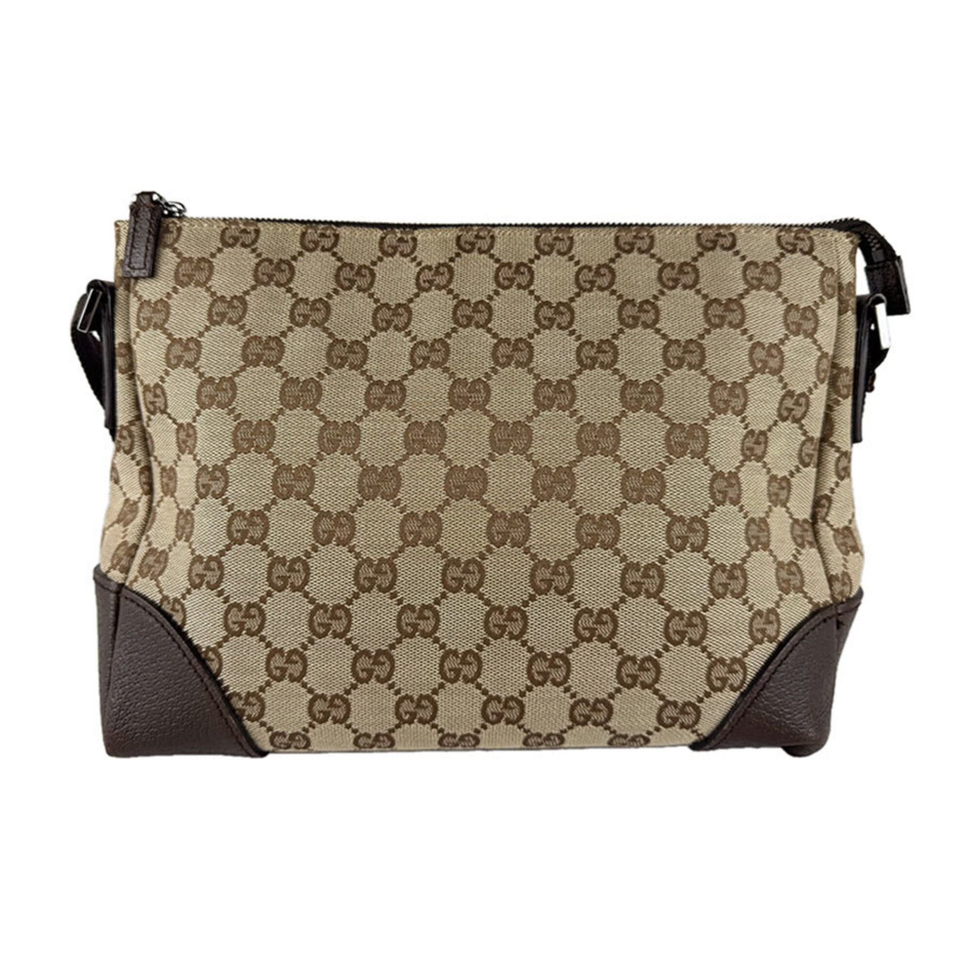 Gucci Gucci Shoulder Bag GG Canvas Leather Brown Men's Women's 114273 z9426 Size ONE SIZE - 3 Thumbnail