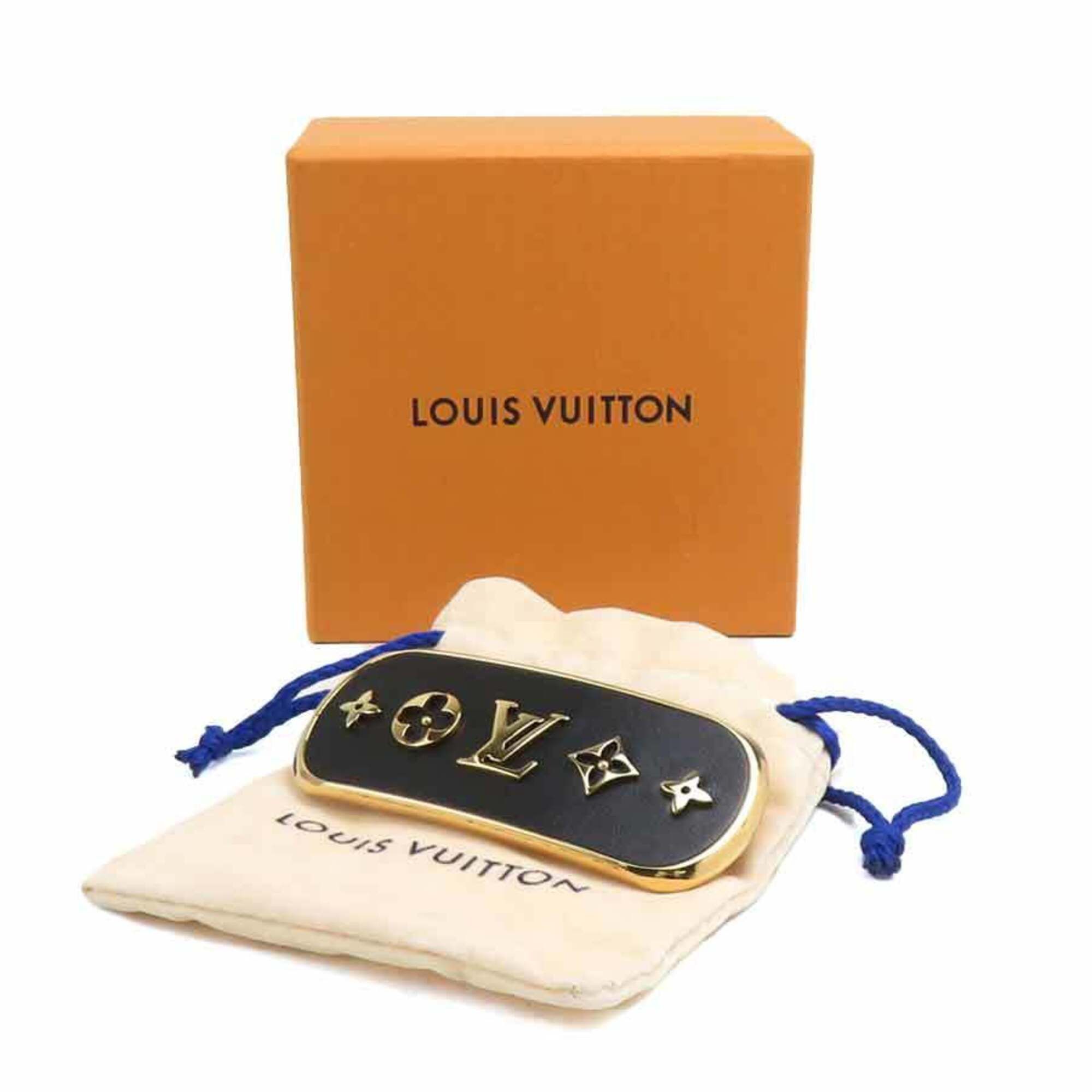 Louis Vuitton Louis Vuitton Cruiser Metal Barrette, Black & Gold, Women's, M00564 h32178i Size ONE SIZE - 13 Thumbnail