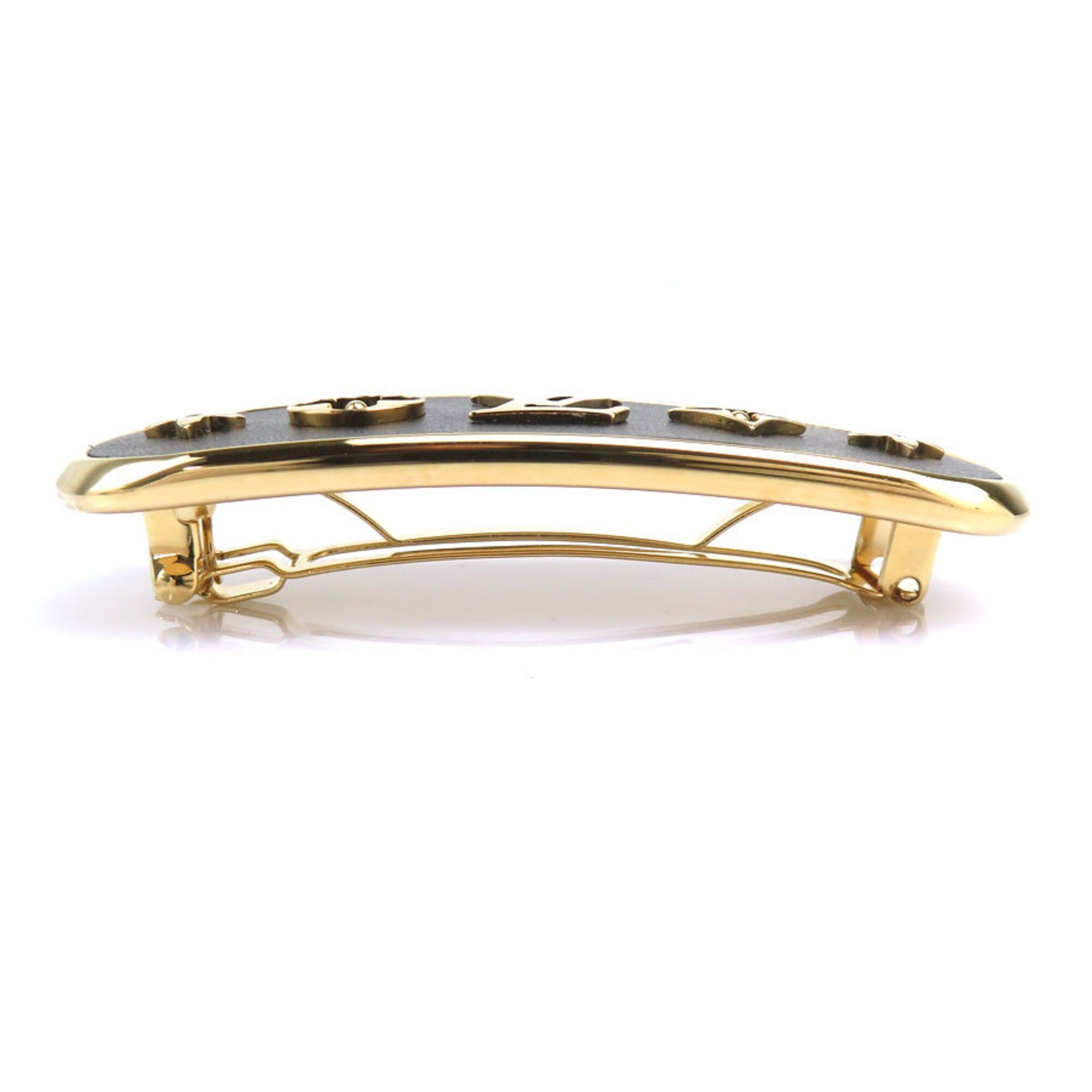 Louis Vuitton Louis Vuitton Cruiser Metal Barrette, Black & Gold, Women's, M00564 h32178i Size ONE SIZE - 4 Thumbnail