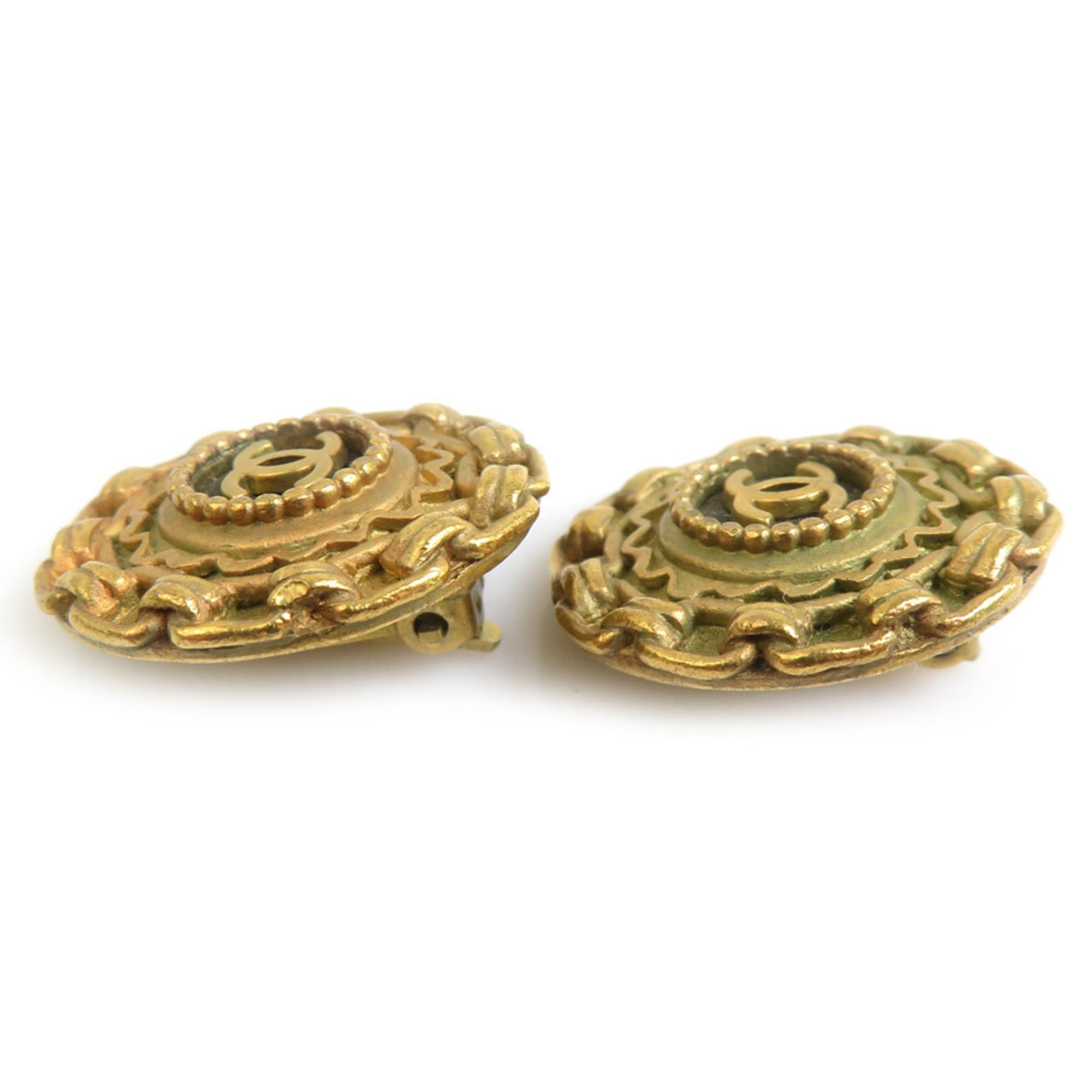 Chanel Chanel earrings, metal, gold, women's, h32174 Size ONE SIZE - 3 Thumbnail