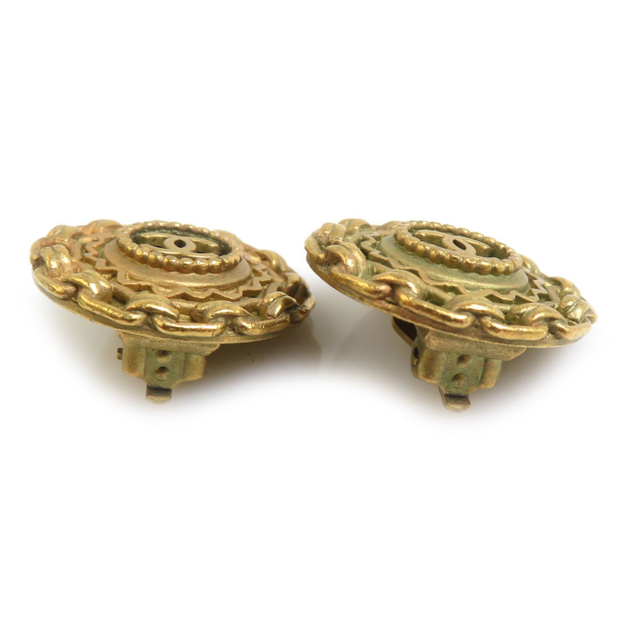 Chanel Chanel earrings, metal, gold, women's, h32174 Size ONE SIZE - 4 Thumbnail