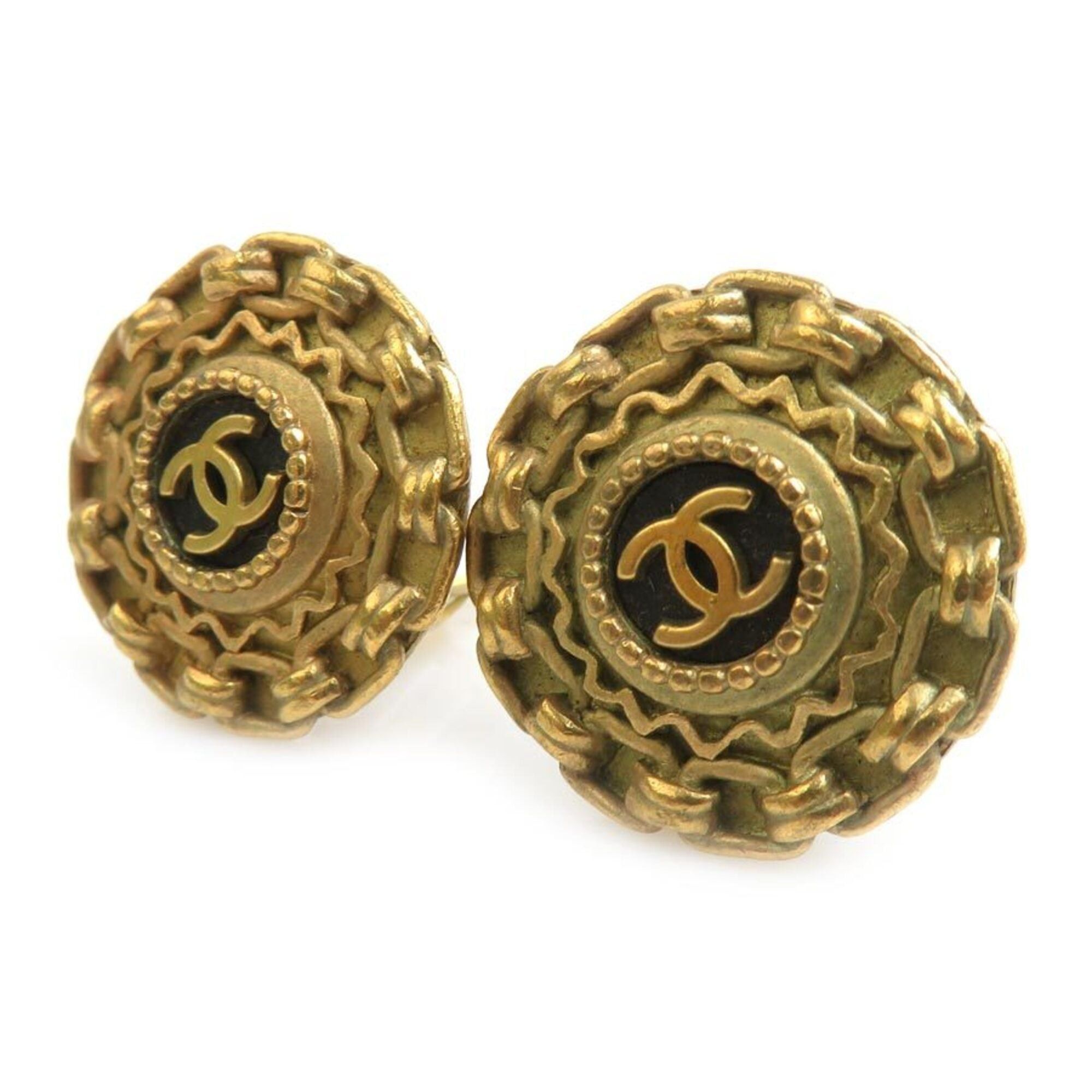 Chanel Chanel earrings, metal, gold, women's, h32174 Size ONE SIZE - 2 Thumbnail