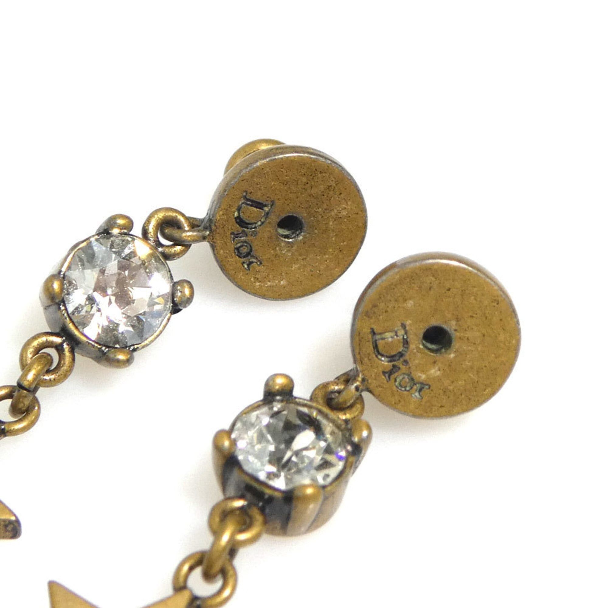 Dior Christian Dior earrings, metal, faux pearl, gold, white, women's, h32155k Size ONE SIZE - 8 Thumbnail